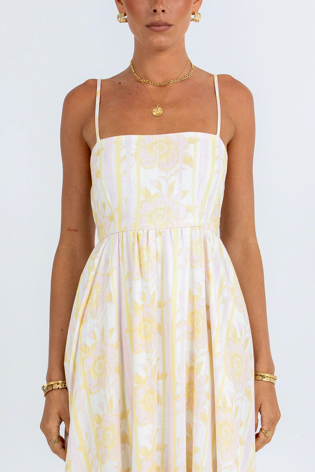 Izrah Dress Lemon Floral - Image 8