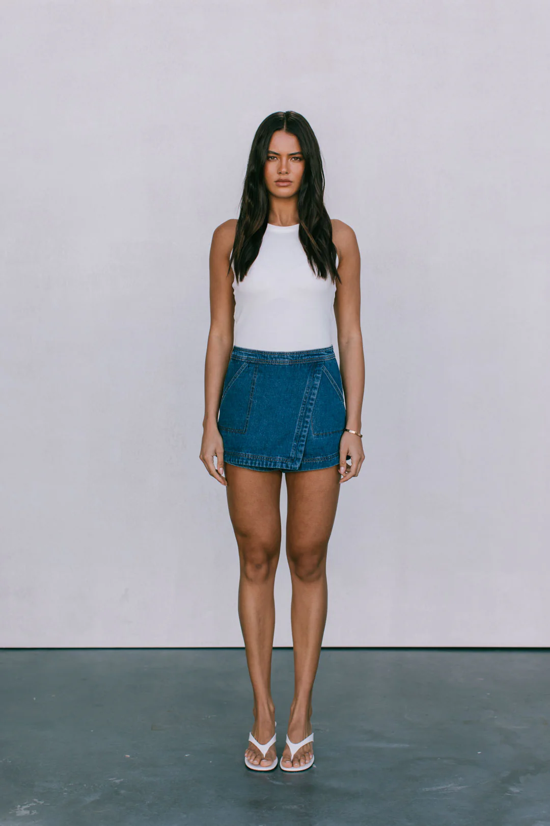 Jackie Denim Skort Dark Blue Wash - Image 7