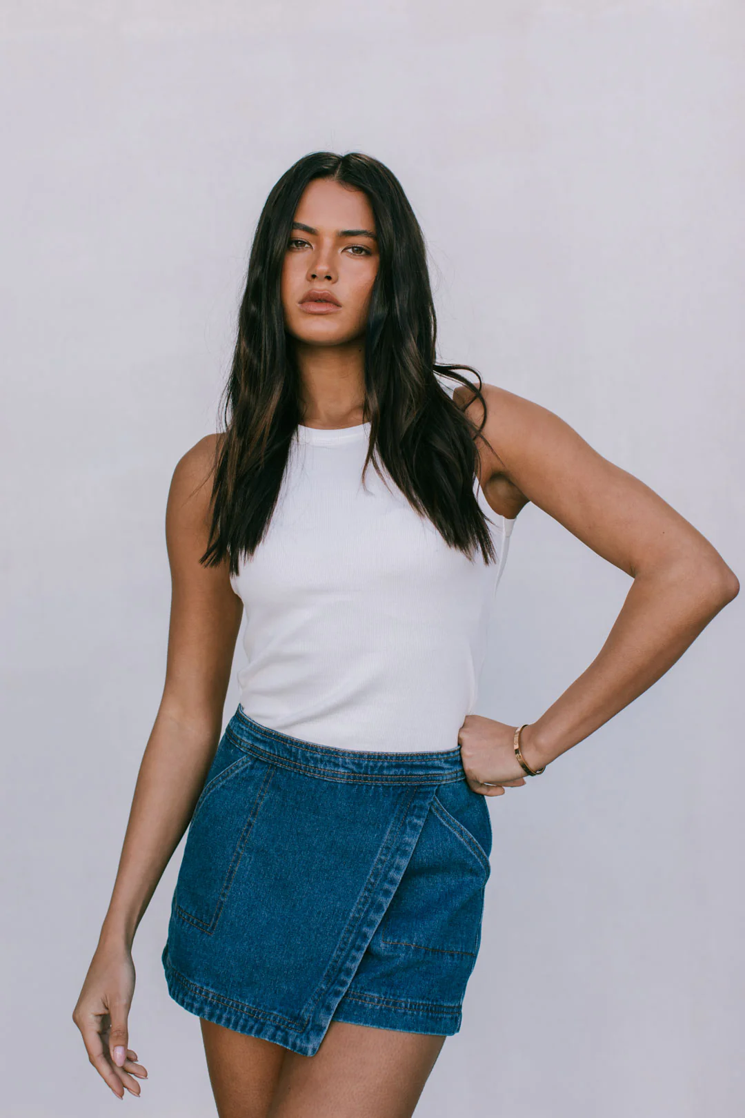 Jackie Denim Skort Dark Blue Wash - Image 8