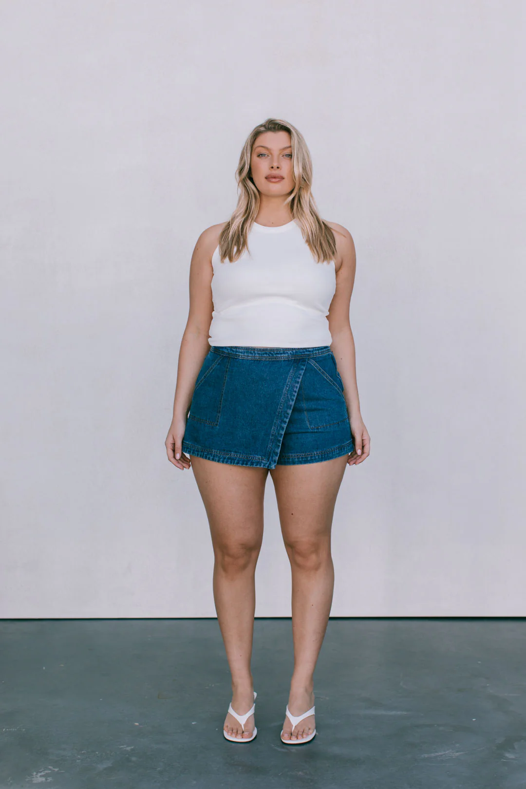 Jackie Denim Skort Dark Blue Wash - Image 9