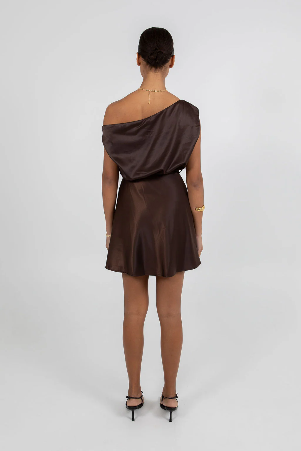 Jae Mini Dress Dark Chocolate - Image 2