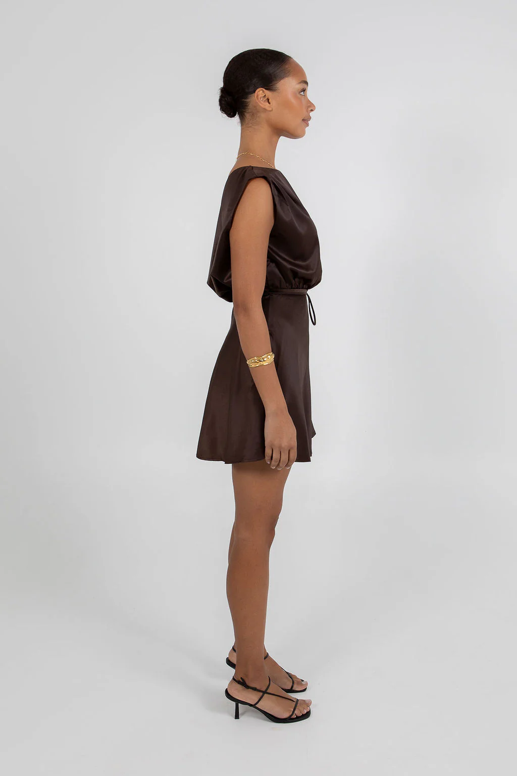 Jae Mini Dress Dark Chocolate - Image 5
