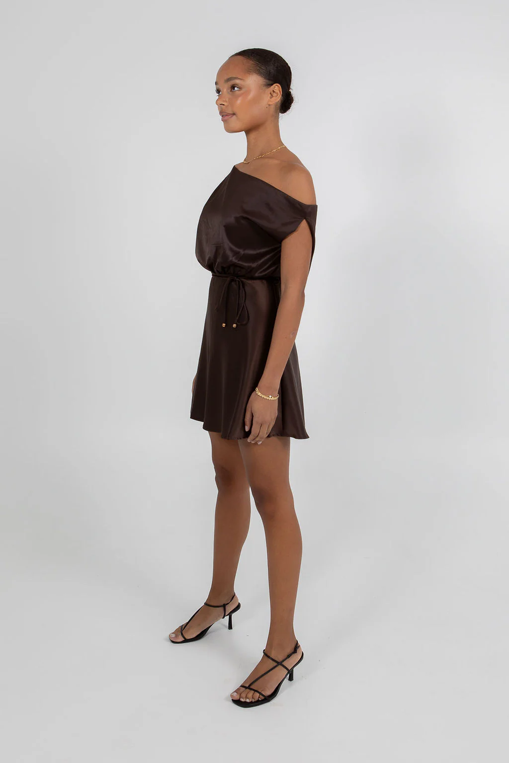Jae Mini Dress Dark Chocolate - Image 7