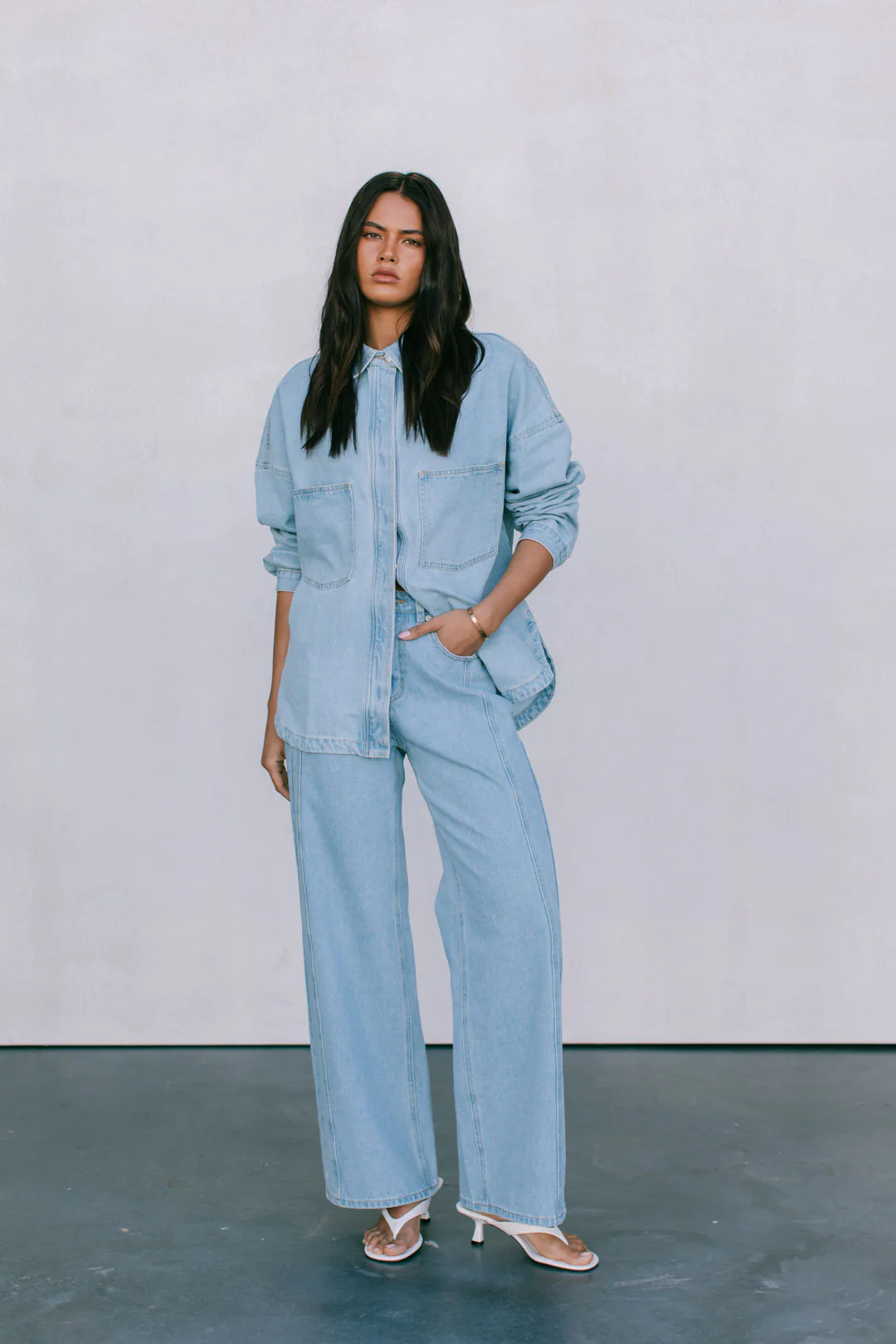 Janey Baggy Leg Jeans Light Blue Wash - Image 18