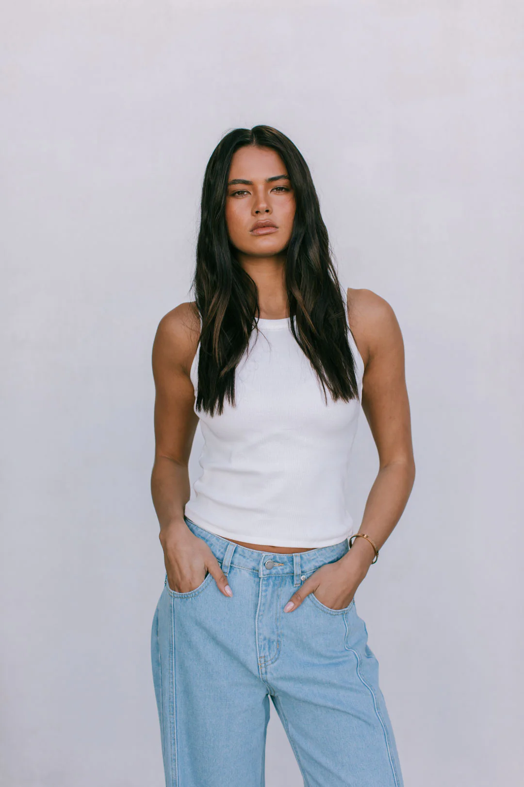 Janey Baggy Leg Jeans Light Blue Wash - Image 34