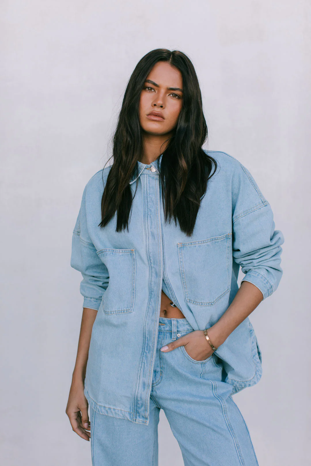 Janey Baggy Leg Jeans Light Blue Wash - Image 4