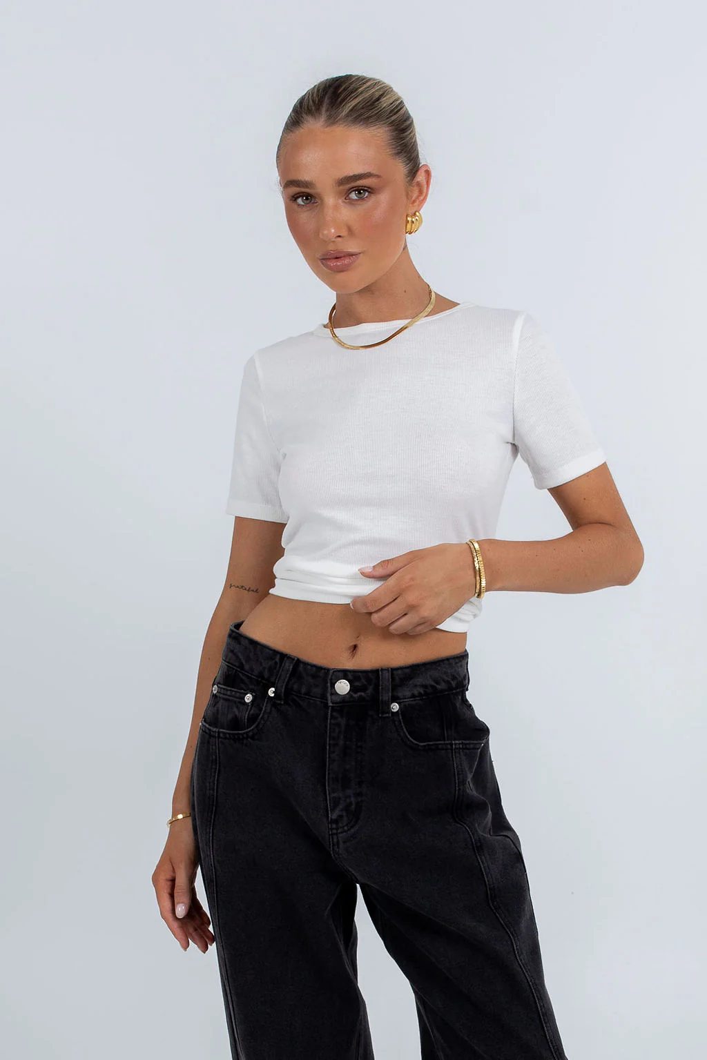Janey Baggy Leg Jeans Washed Black - Image 14