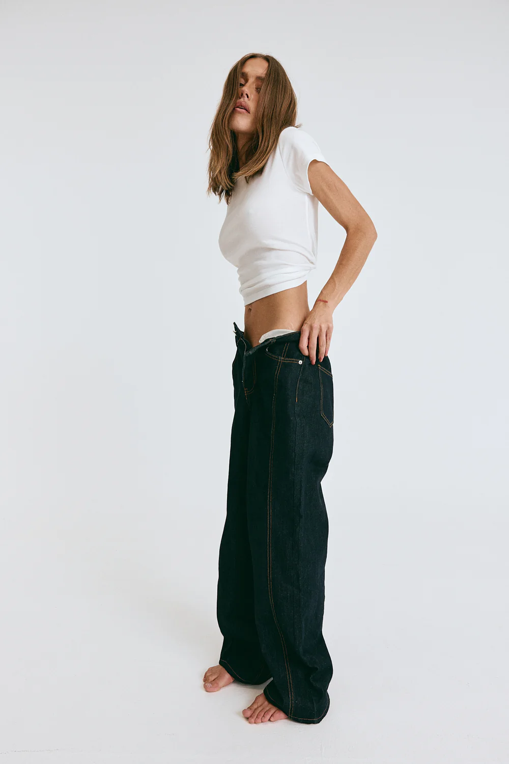 Janey Baggy Leg Jeans Indigo - Image 11