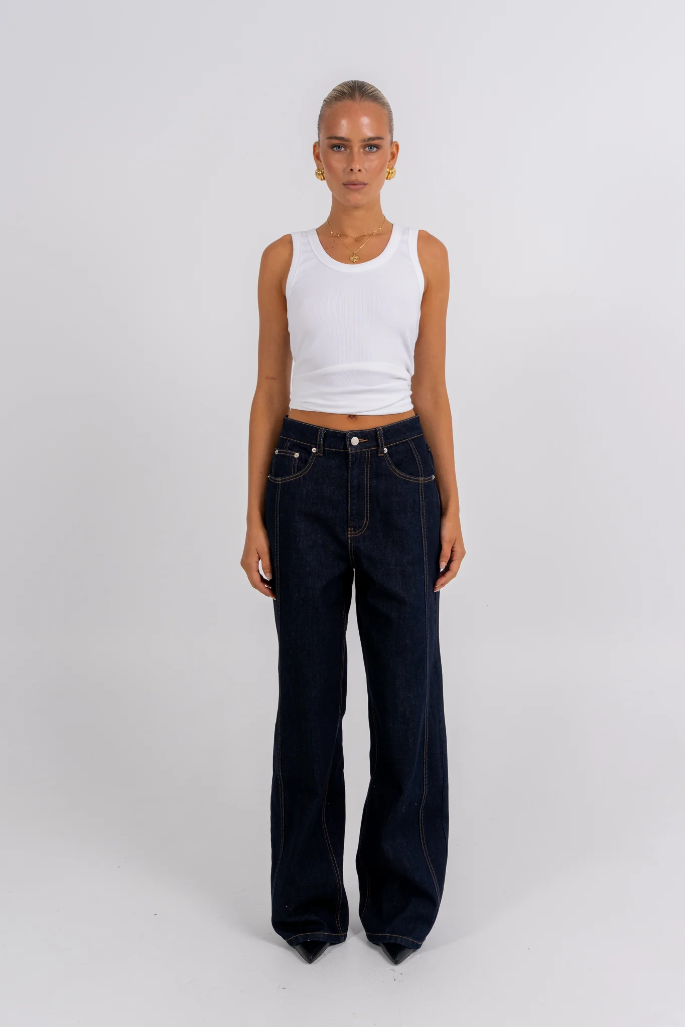 Janey Baggy Leg Jeans Indigo - Image 13