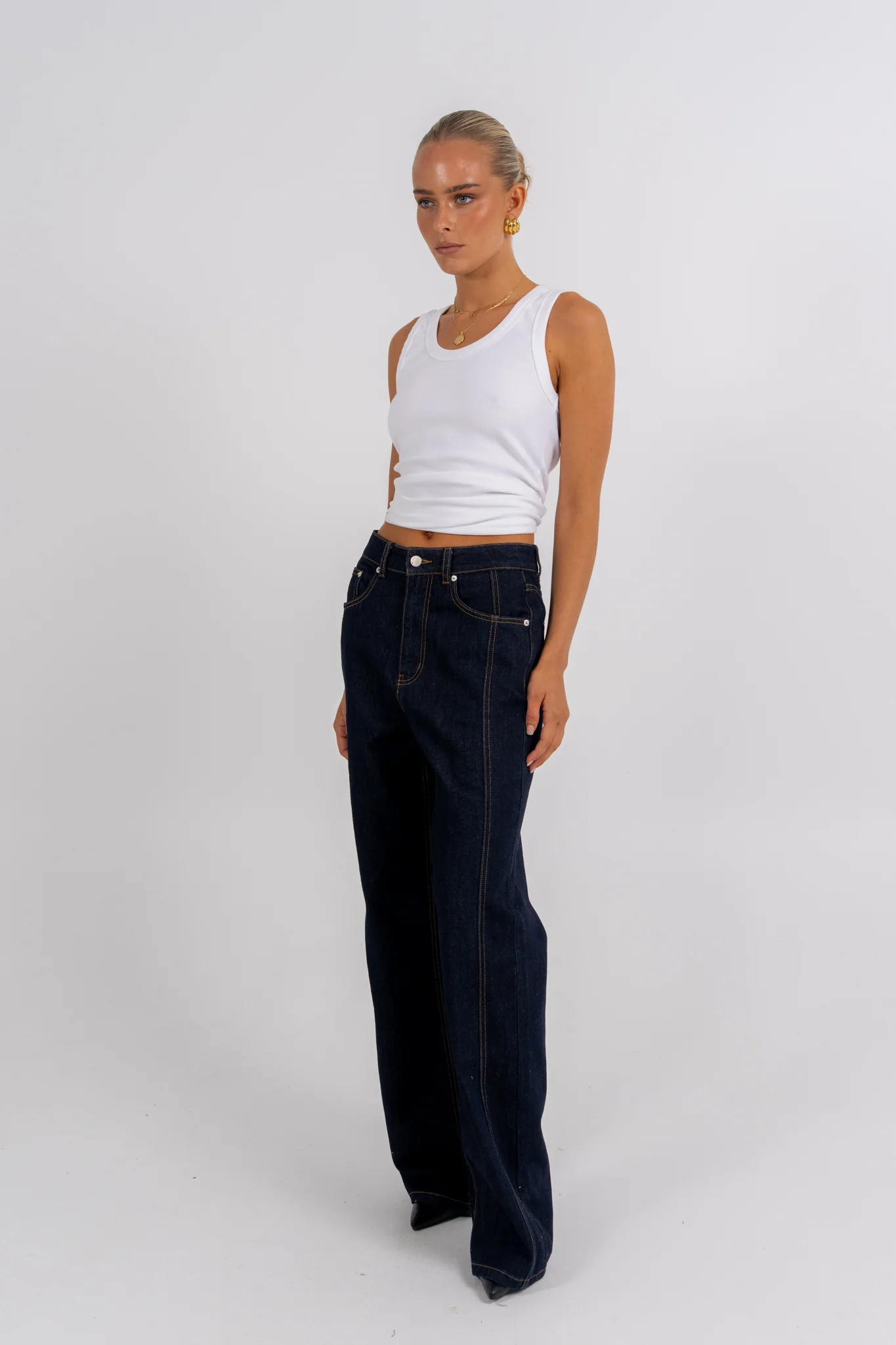 Janey Baggy Leg Jeans Indigo - Image 15