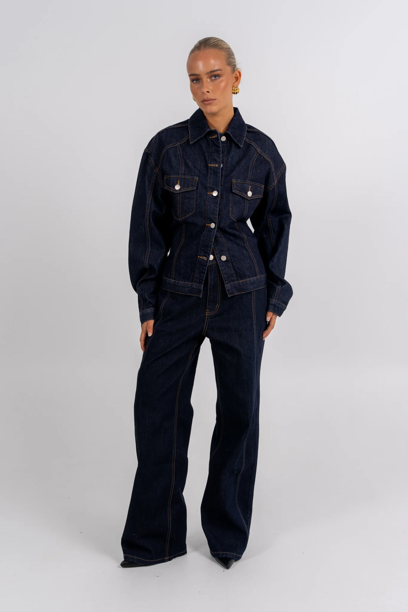 Janey Baggy Leg Jeans Indigo - Image 16