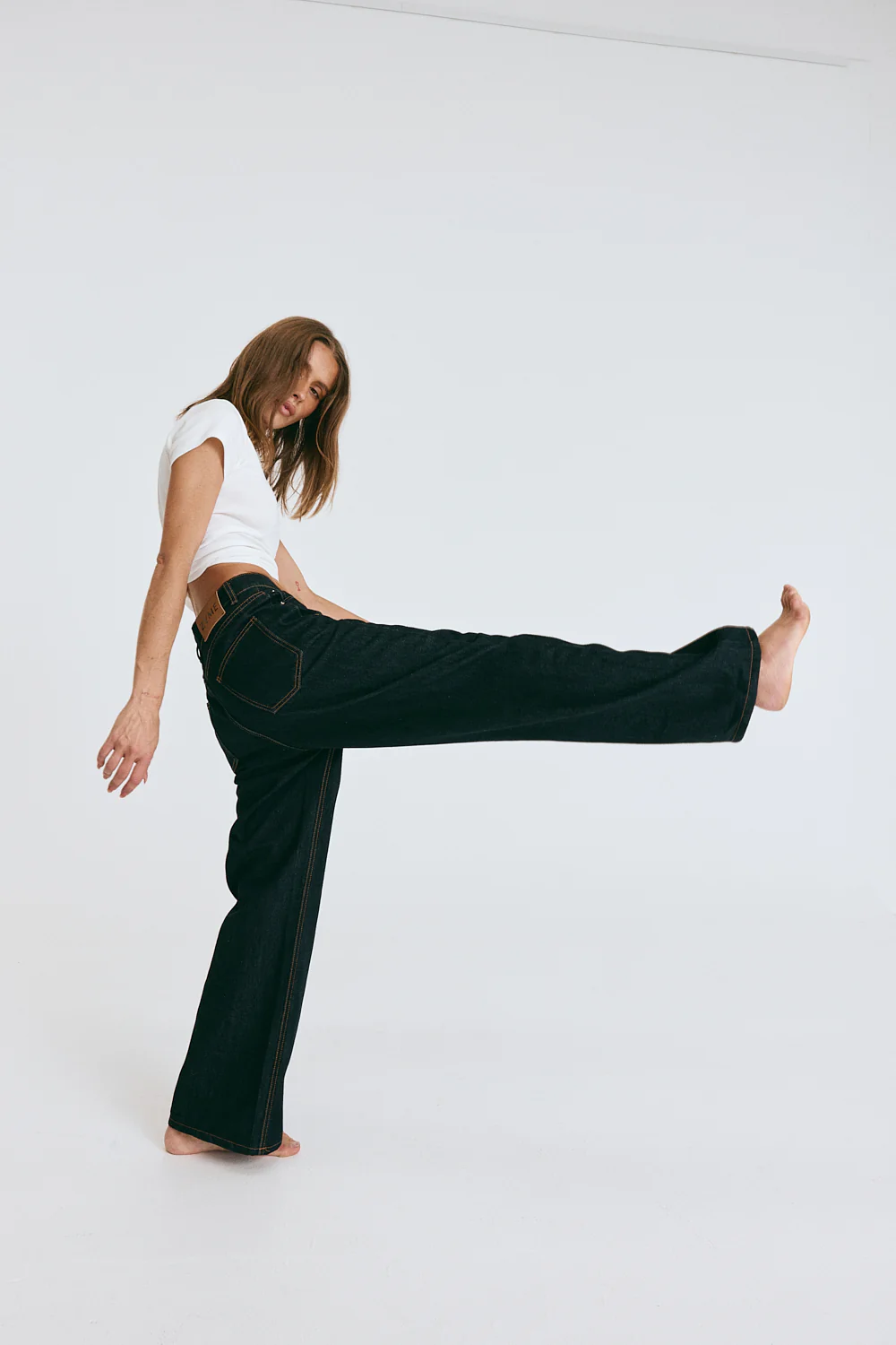 Janey Baggy Leg Jeans Indigo - Image 7