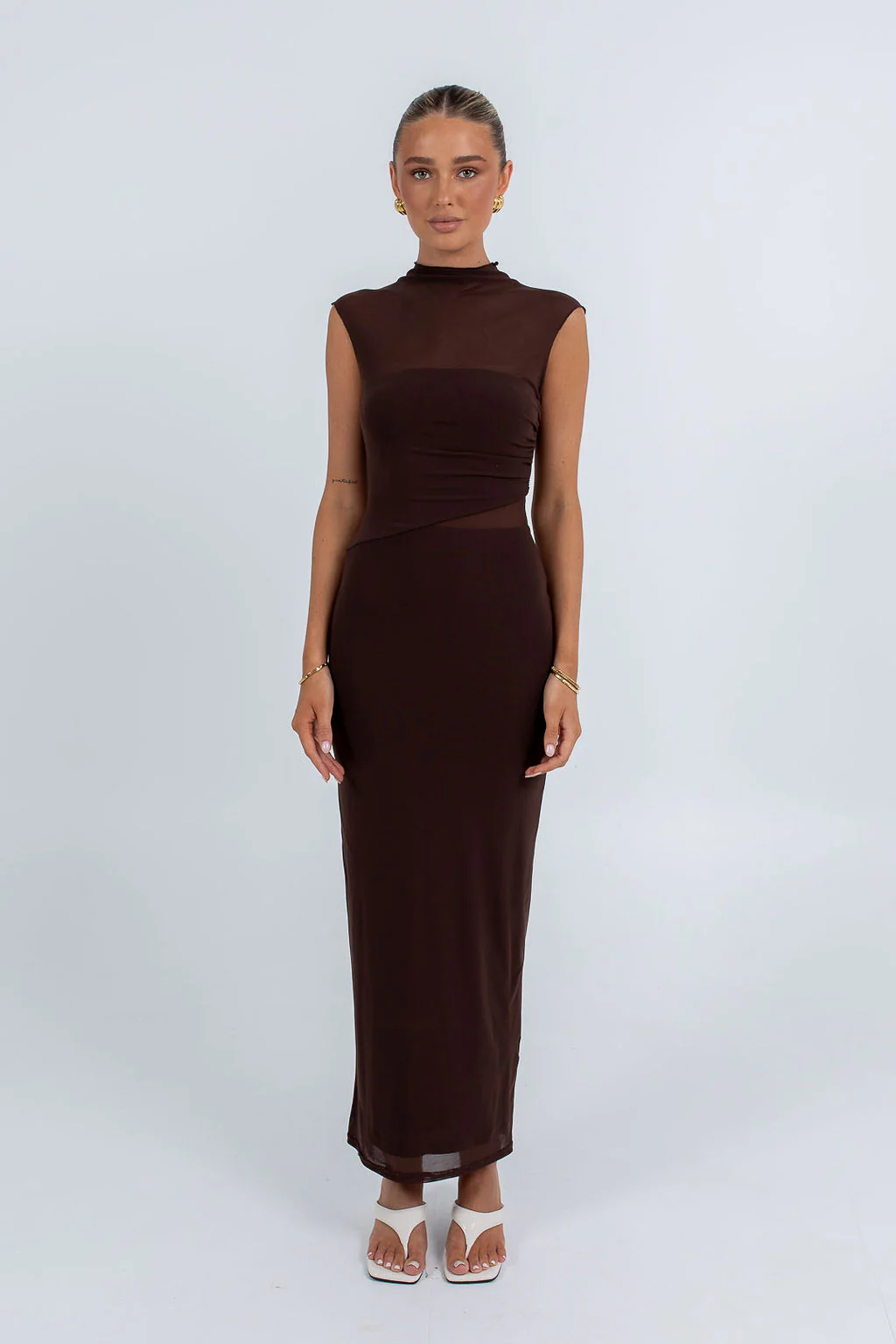 PRE ORDER Jaccie Maxi Dress Chocolate - Image 5