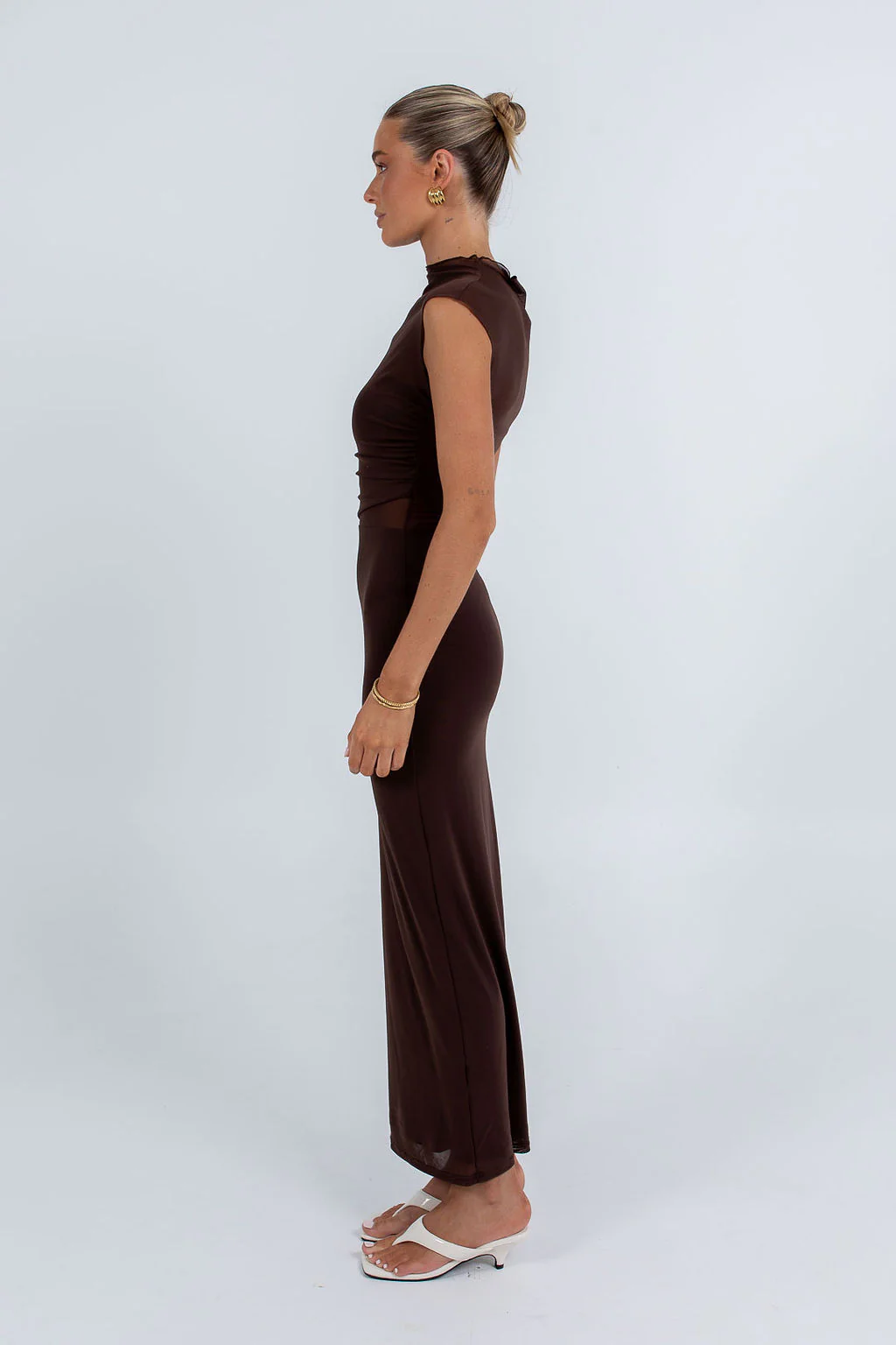 PRE ORDER Jaccie Maxi Dress Chocolate - Image 6