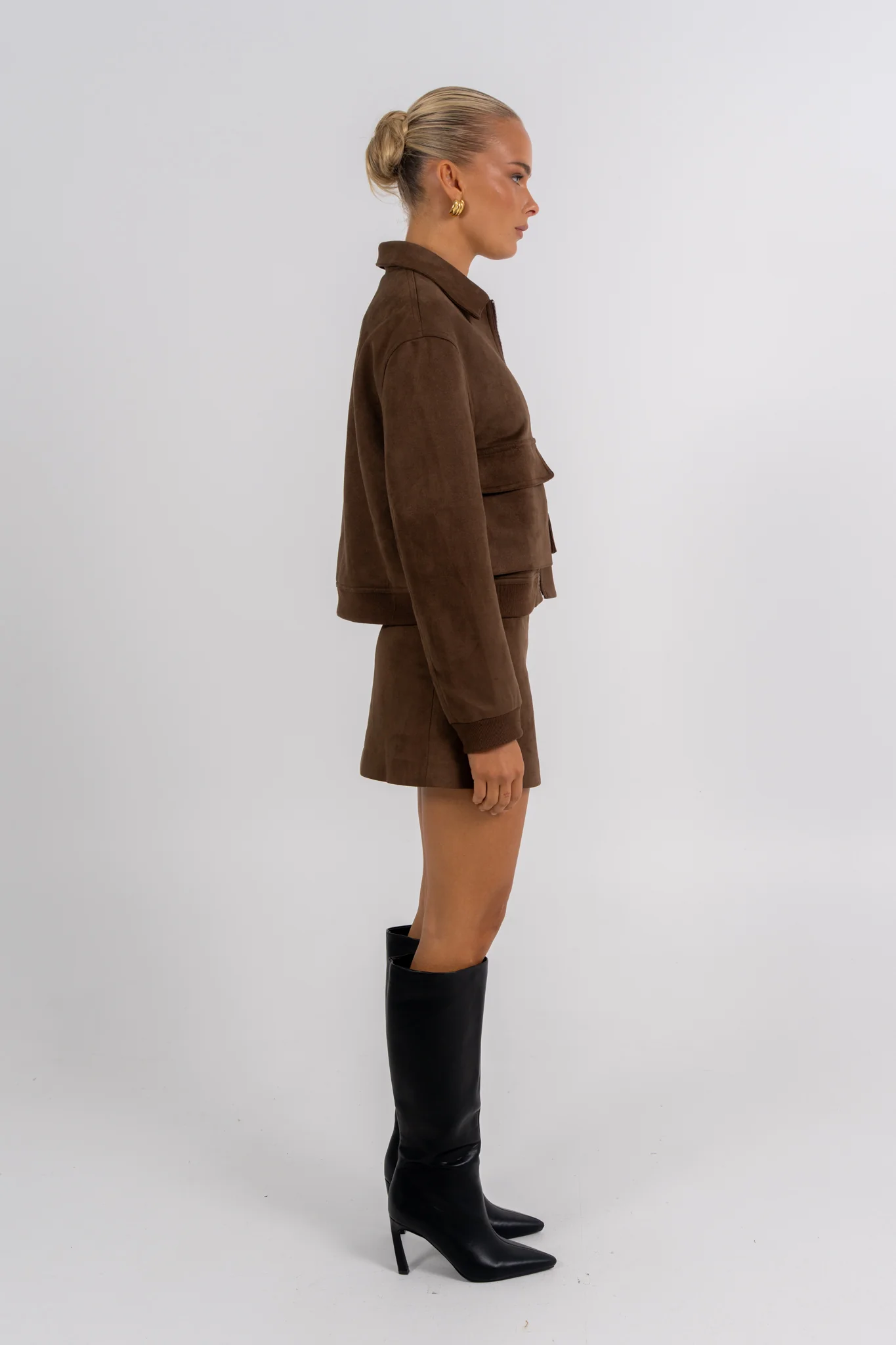 Gracelyn Bomber Jacket Chocolate - Image 9