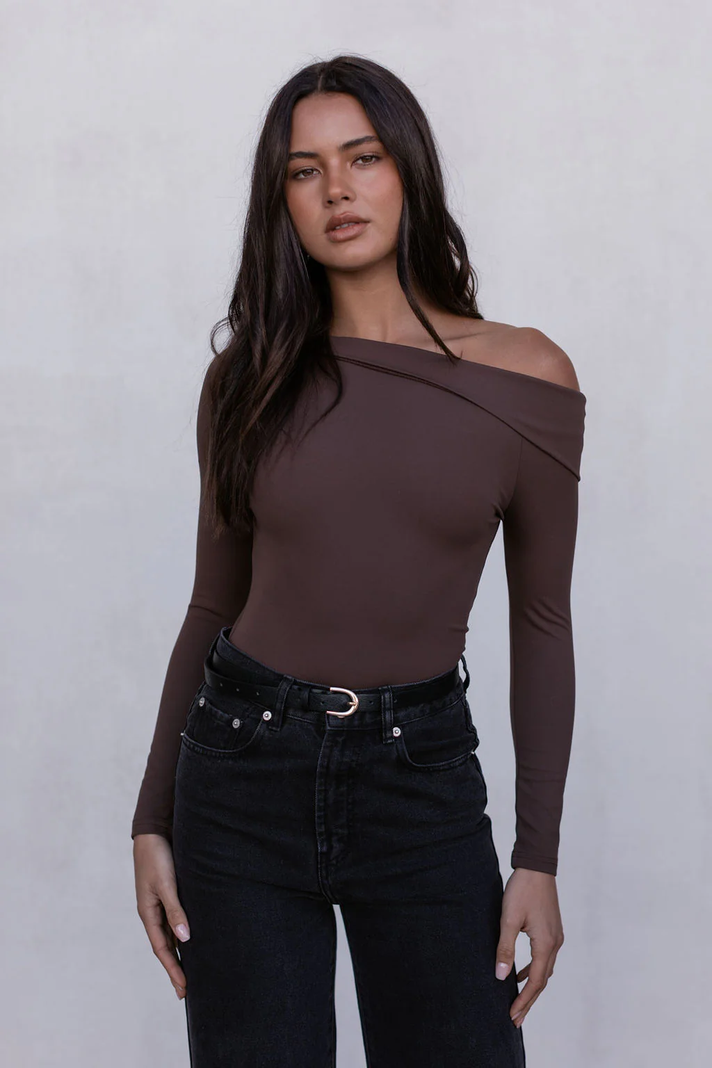 Juliette Long Sleeve Bodysuit Chocolate - Image 10