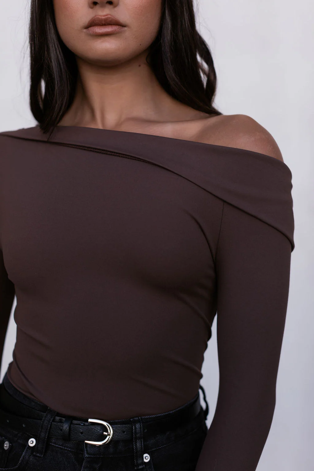 Juliette Long Sleeve Bodysuit Chocolate - Image 11