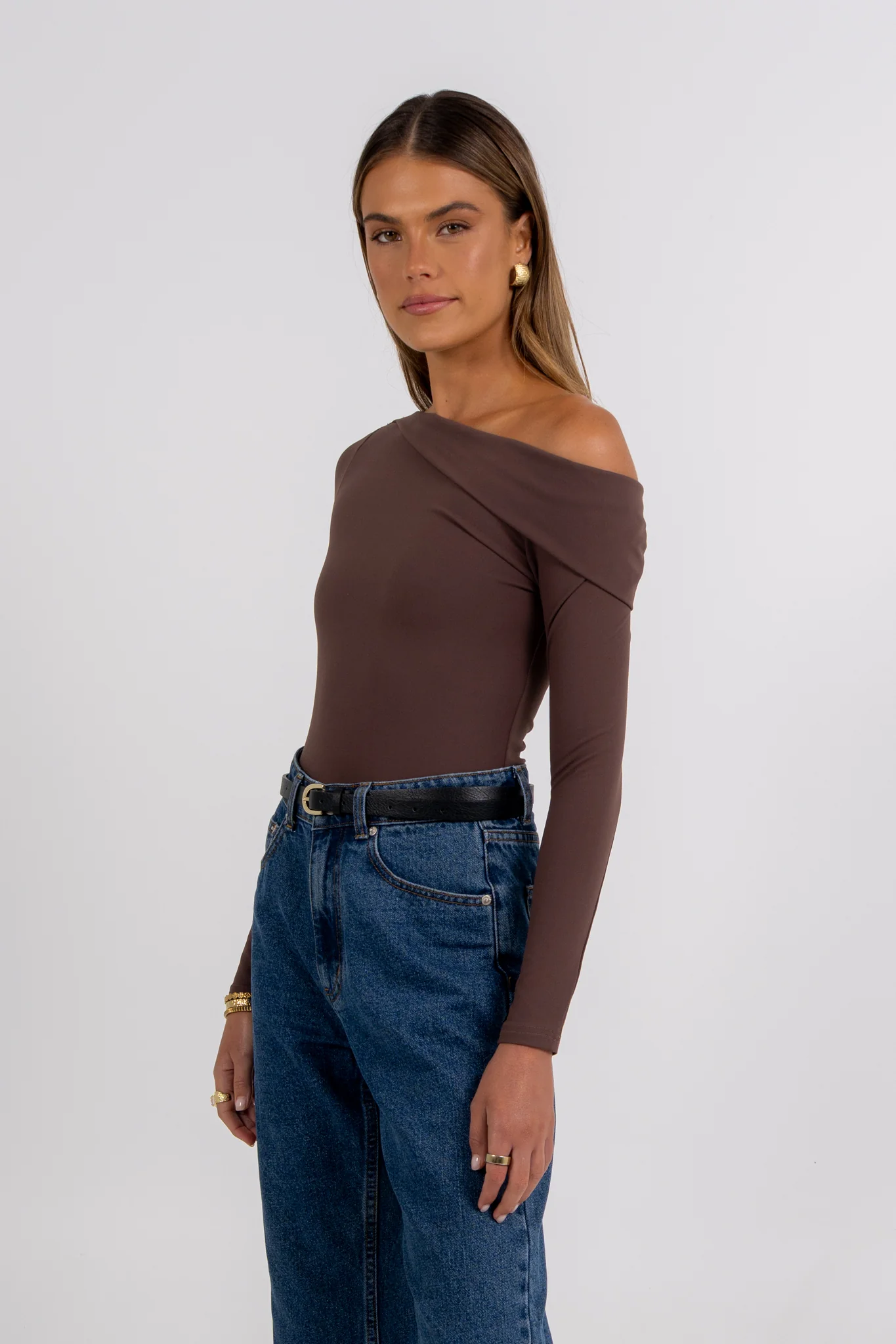 Juliette Long Sleeve Bodysuit Chocolate - Image 5