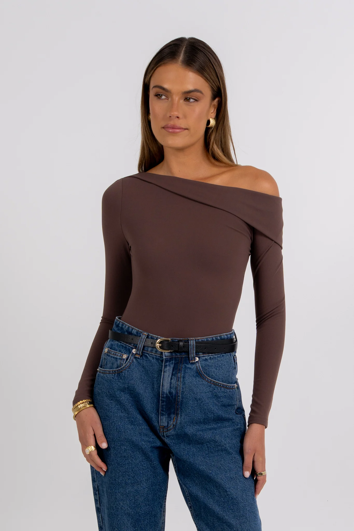 Juliette Long Sleeve Bodysuit Chocolate - Image 7
