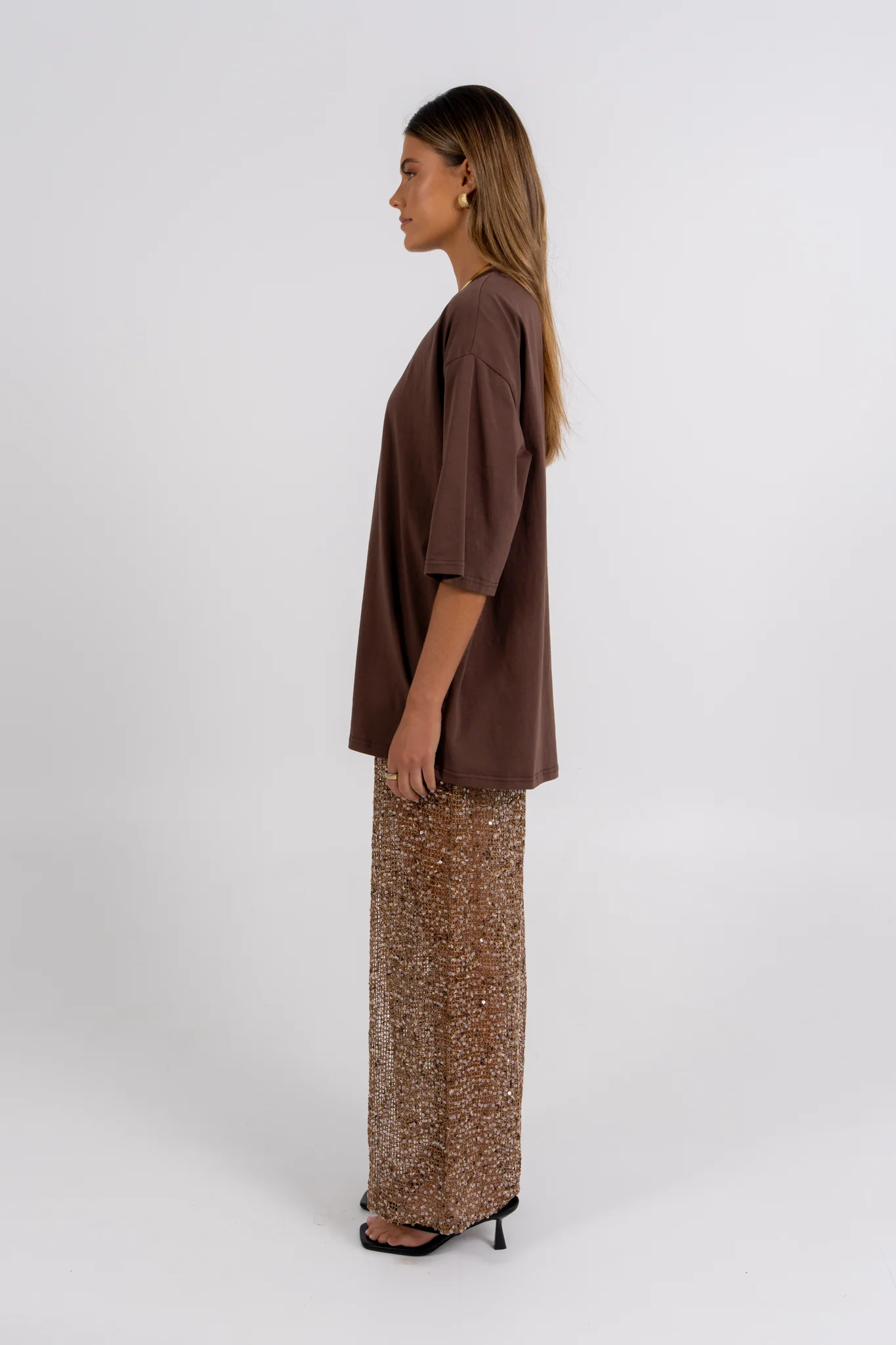 Juno Sequin Pant Mocha - Image 10