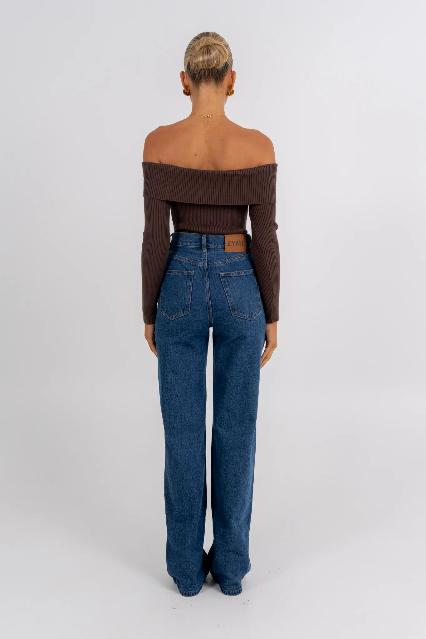 Kahlea Off-the-Shoulder Bodysuit Chocolate - Image 5
