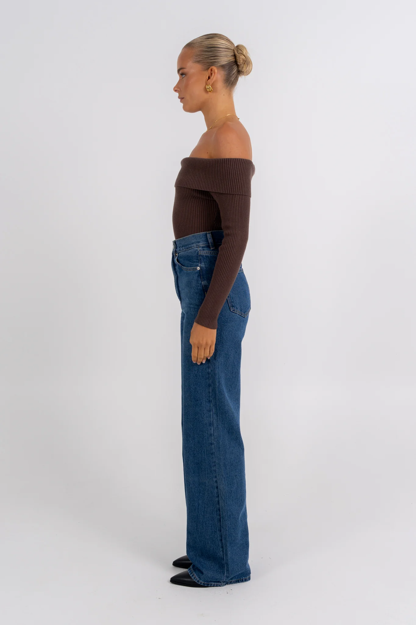 Kahlea Off-the-Shoulder Bodysuit Chocolate - Image 8