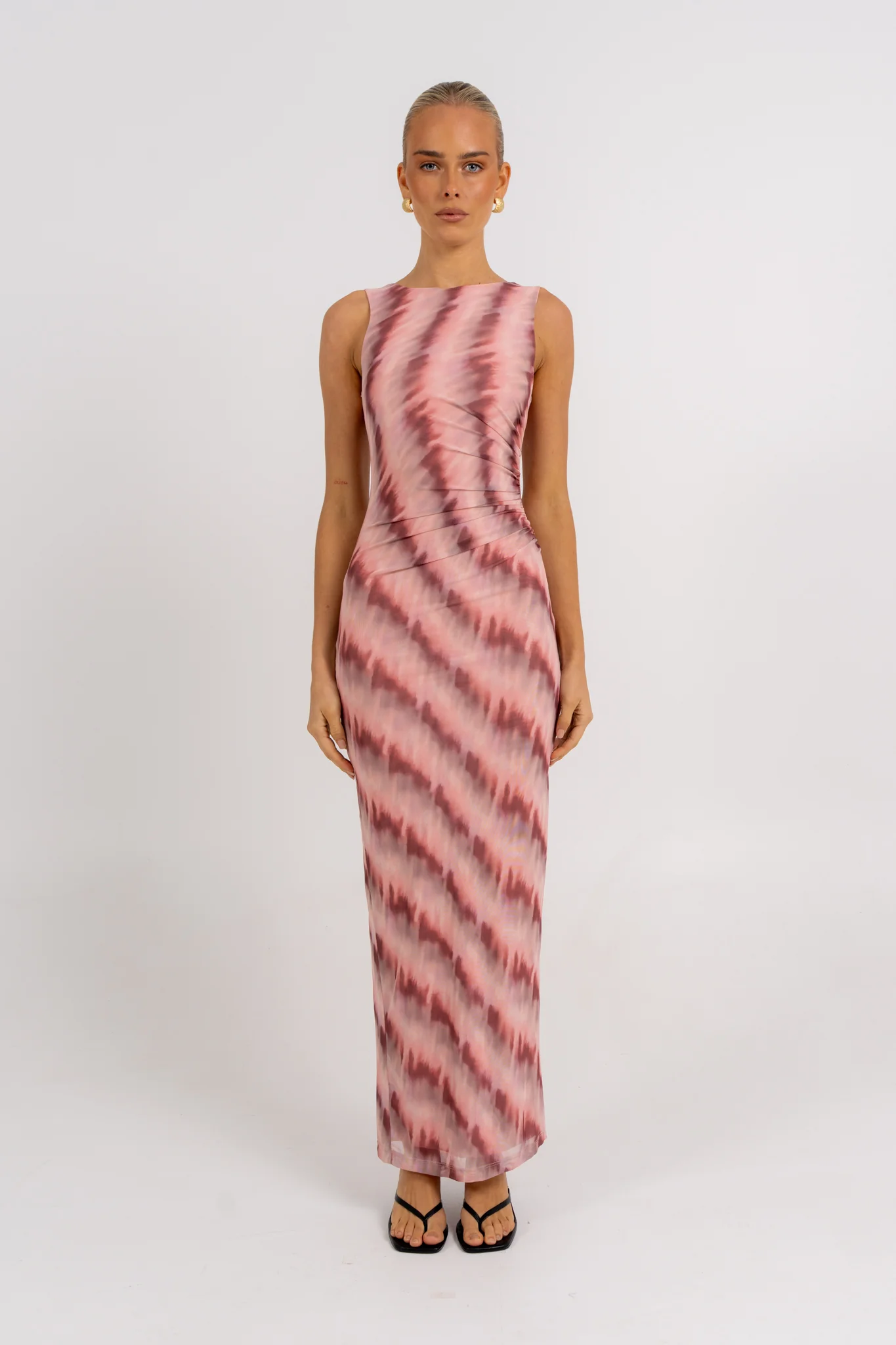 Kayla Maxi Dress Berry Watercolour
