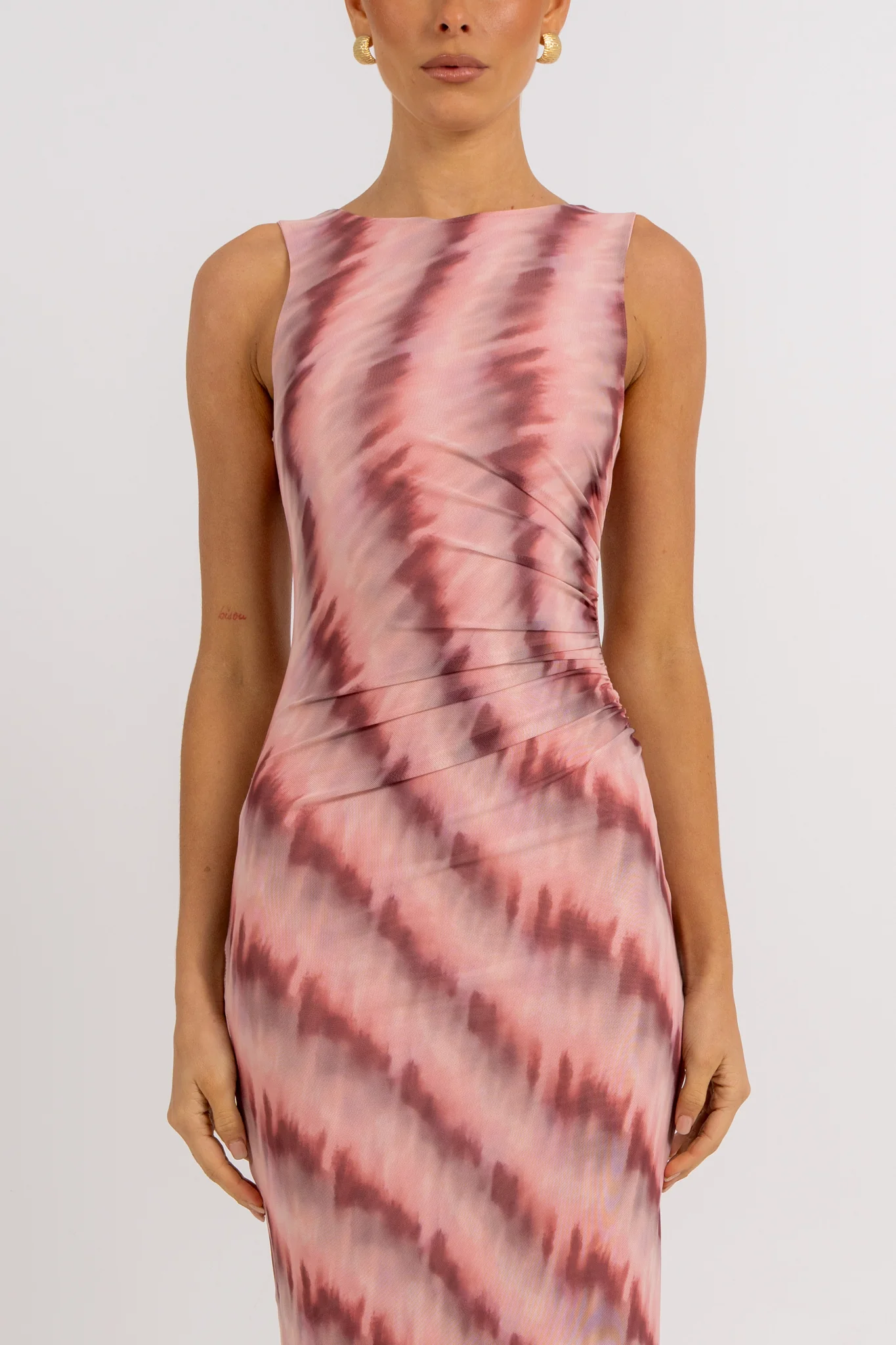 Kayla Maxi Dress Berry Watercolour - Image 2