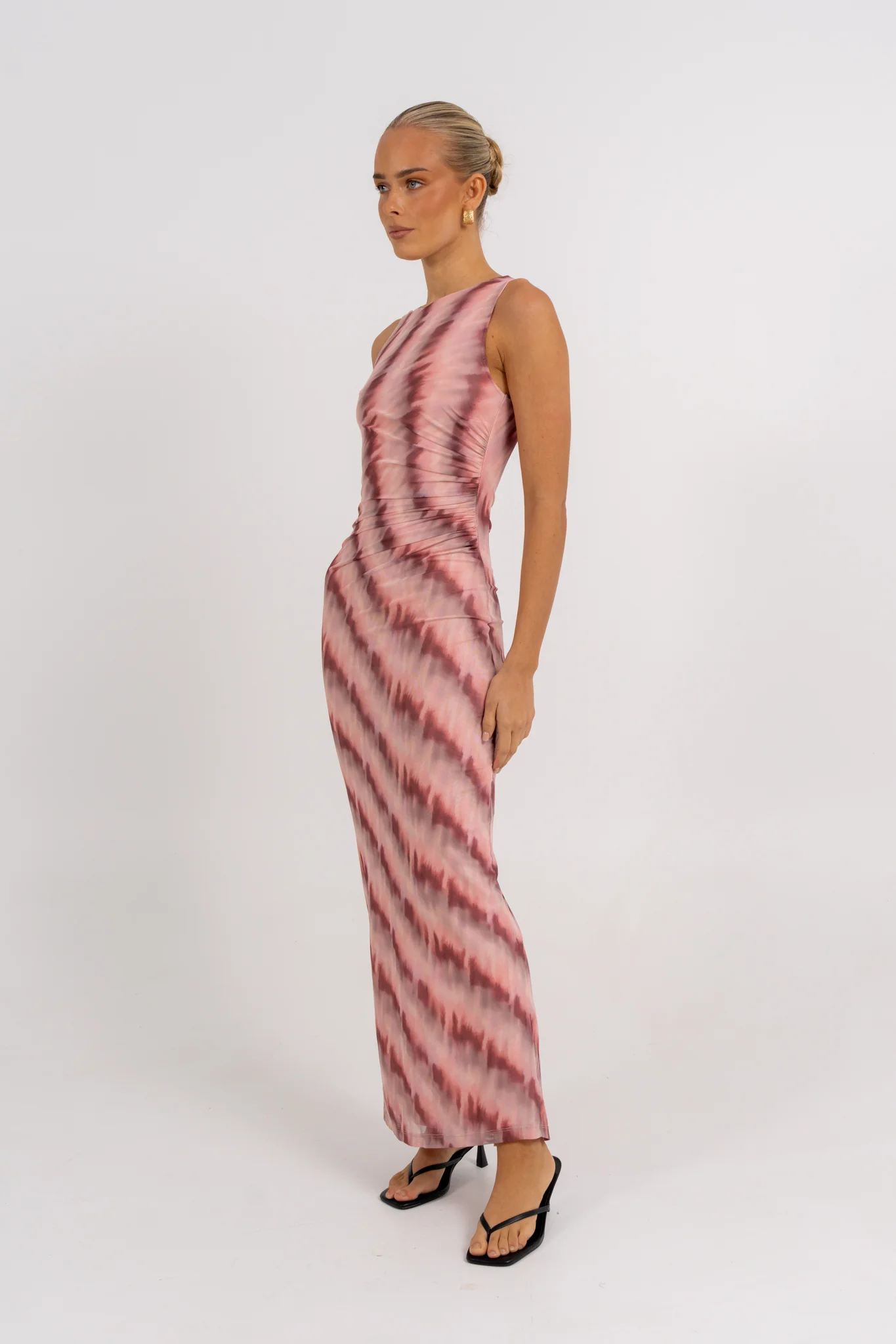 Kayla Maxi Dress Berry Watercolour - Image 3