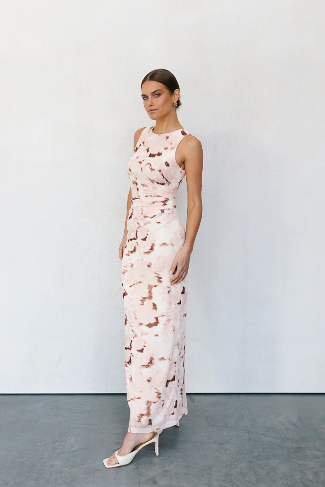 Kayla Maxi Dress Pink Marble - Image 3