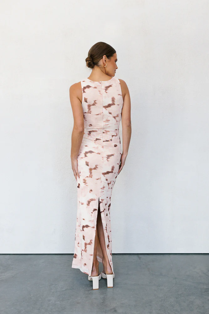 Kayla Maxi Dress Pink Marble - Image 8