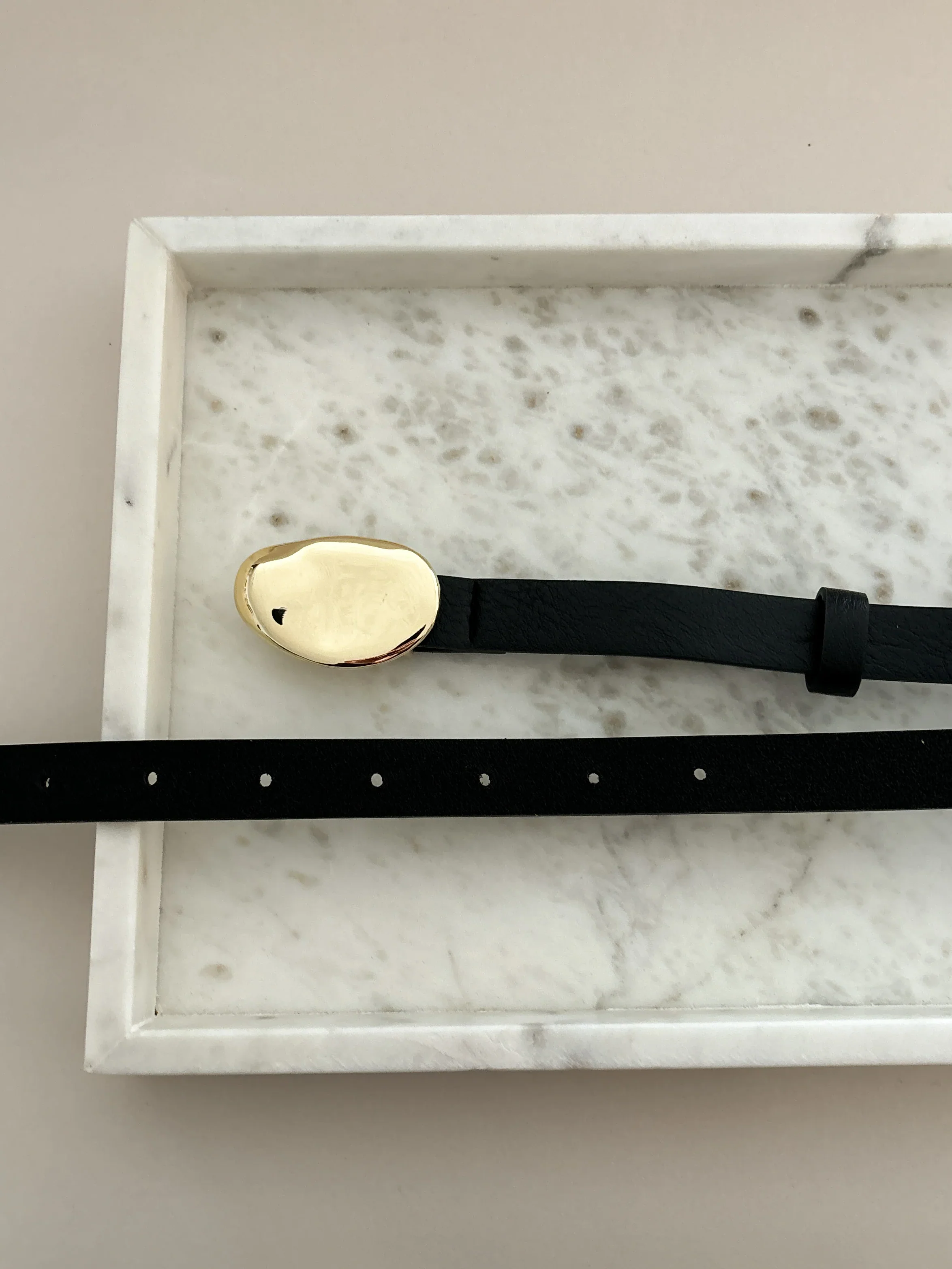 Kayla Pebble Stud Belt Black - Image 4