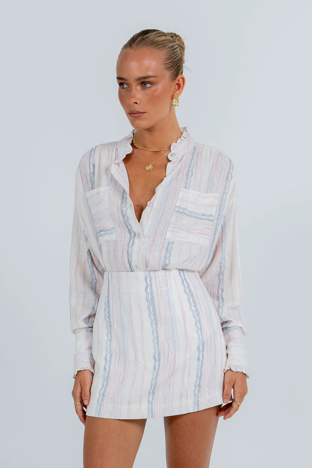 La Tinta Shirt Pastel Stripe - Image 10