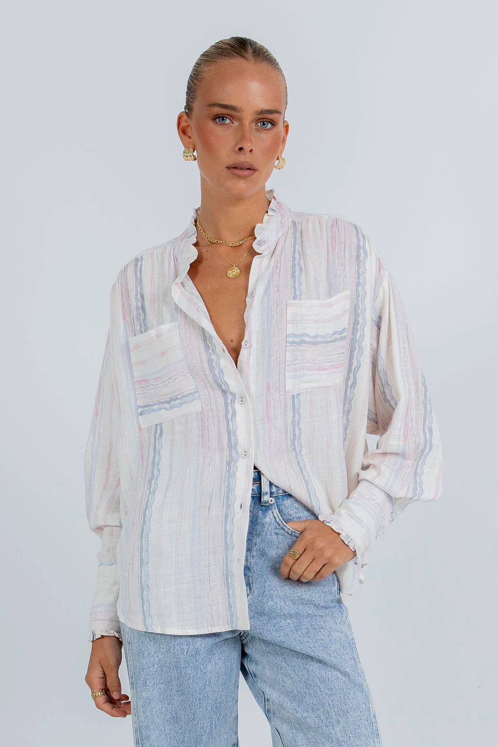 La Tinta Shirt Pastel Stripe - Image 6