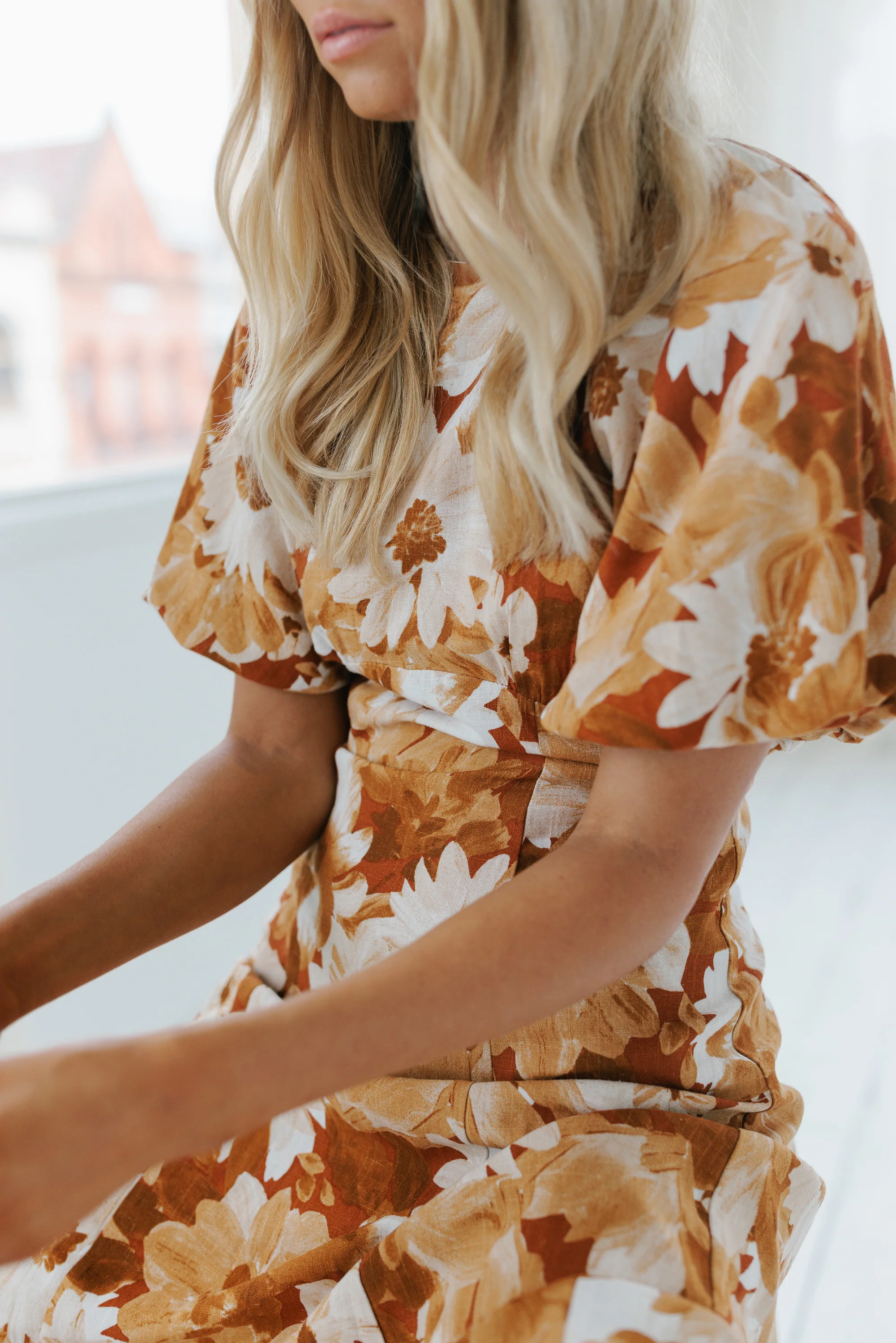 Layne Maxi Dress Rust Floral - Image 15