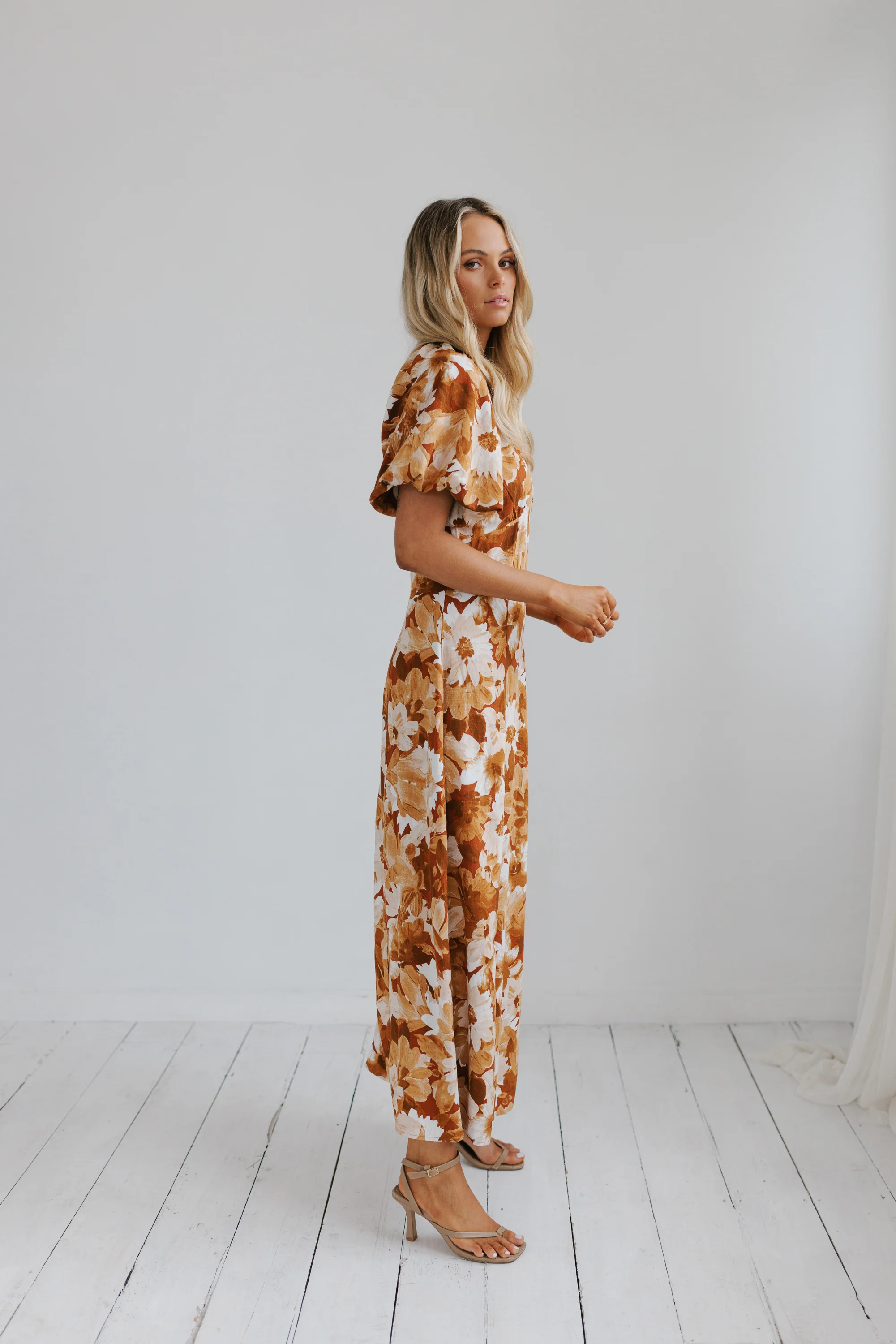 Layne Maxi Dress Rust Floral - Image 16