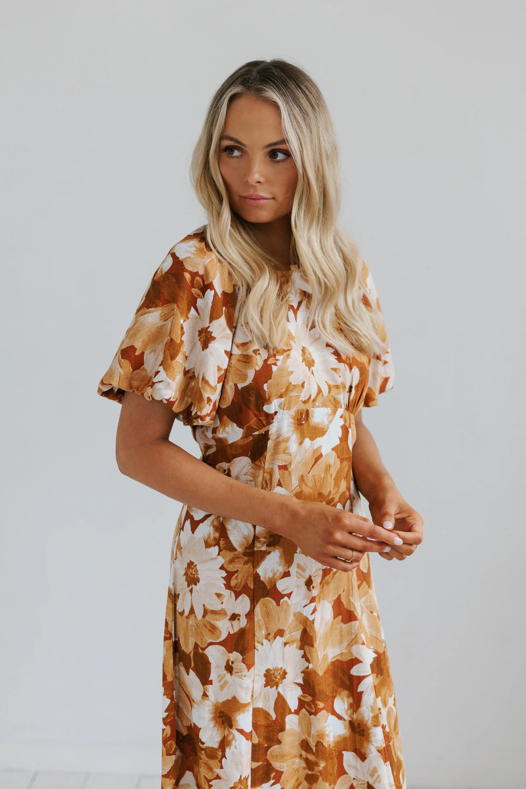 Layne Maxi Dress Rust Floral - Image 26