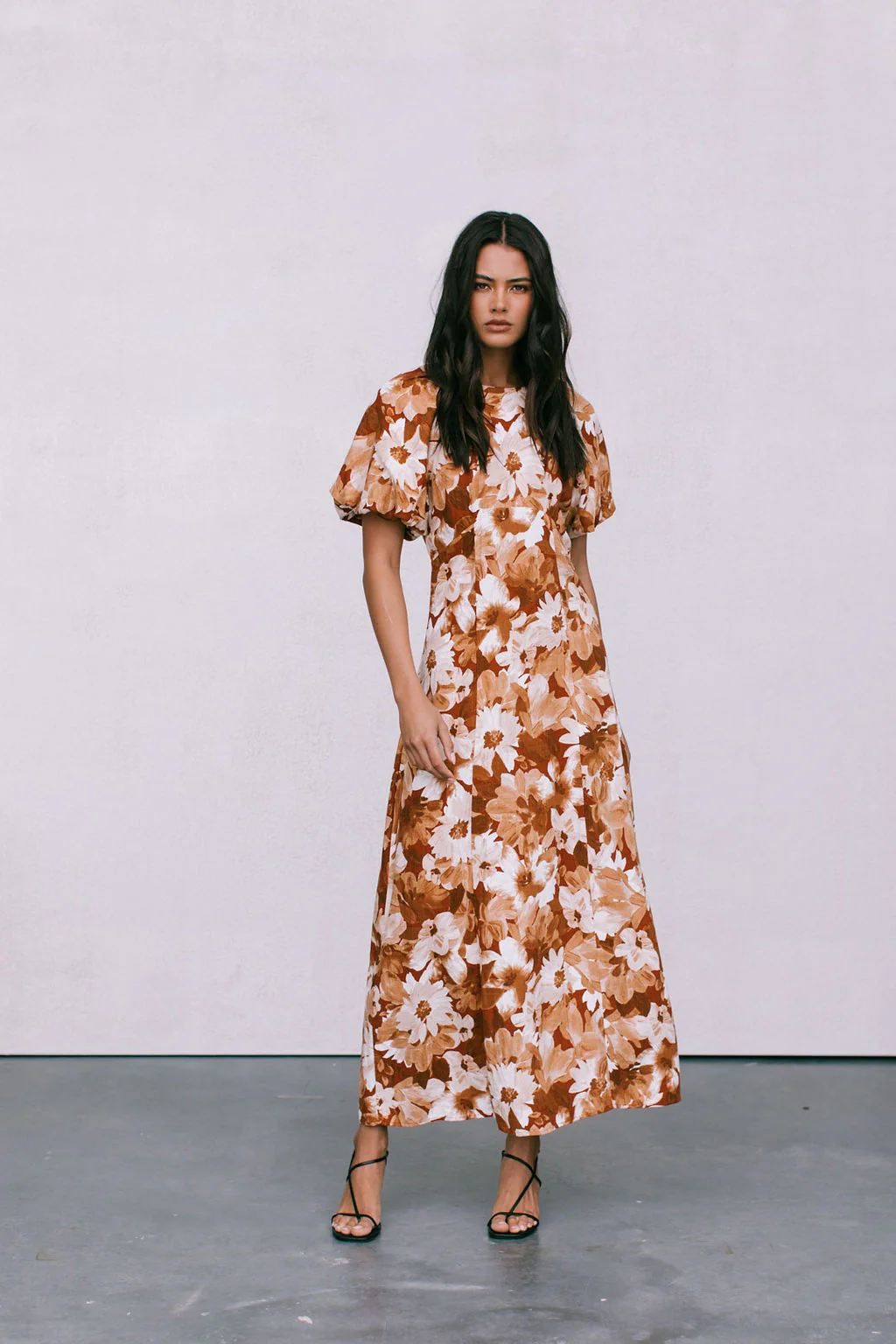Layne Maxi Dress Rust Floral - Image 5