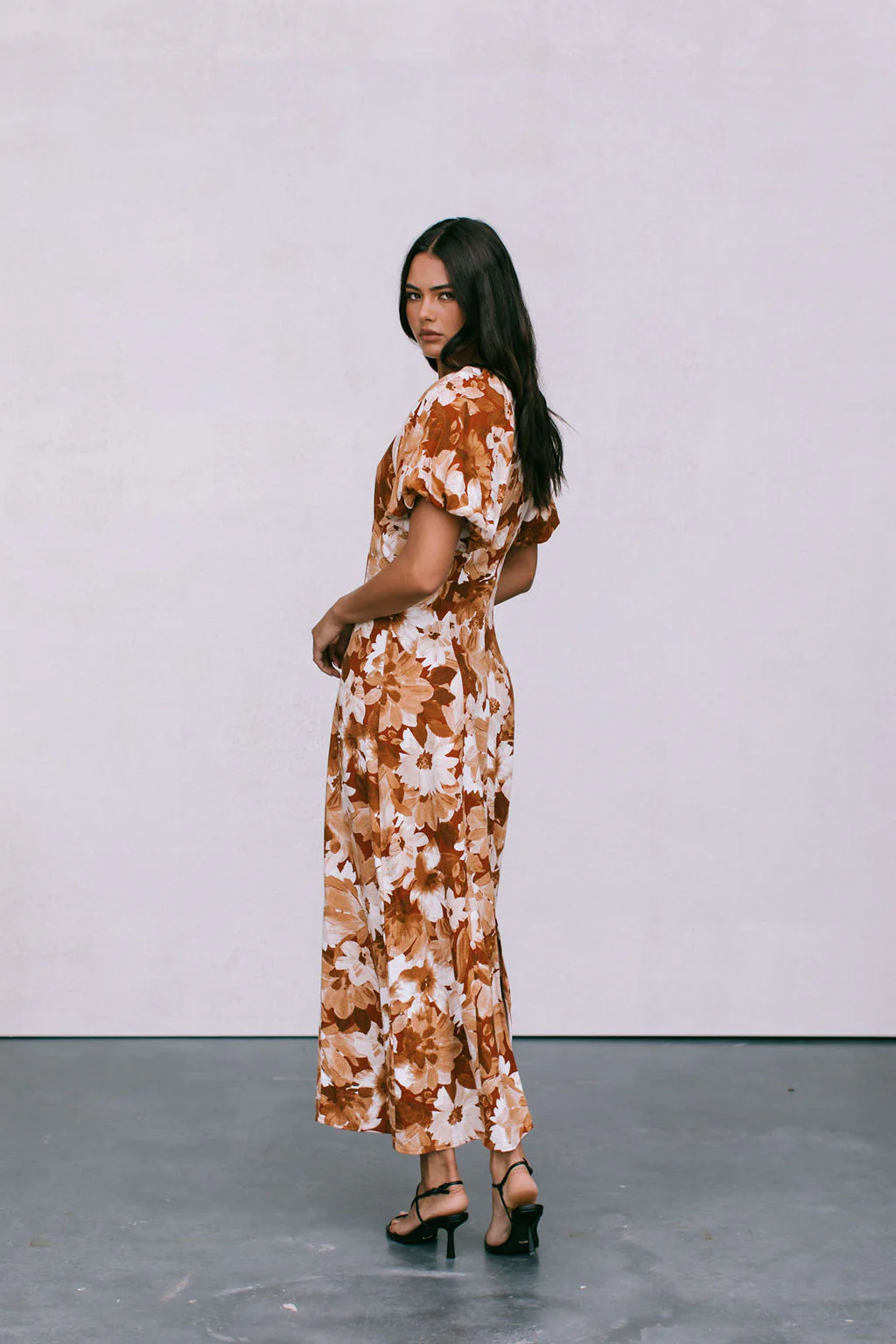Layne Maxi Dress Rust Floral - Image 8