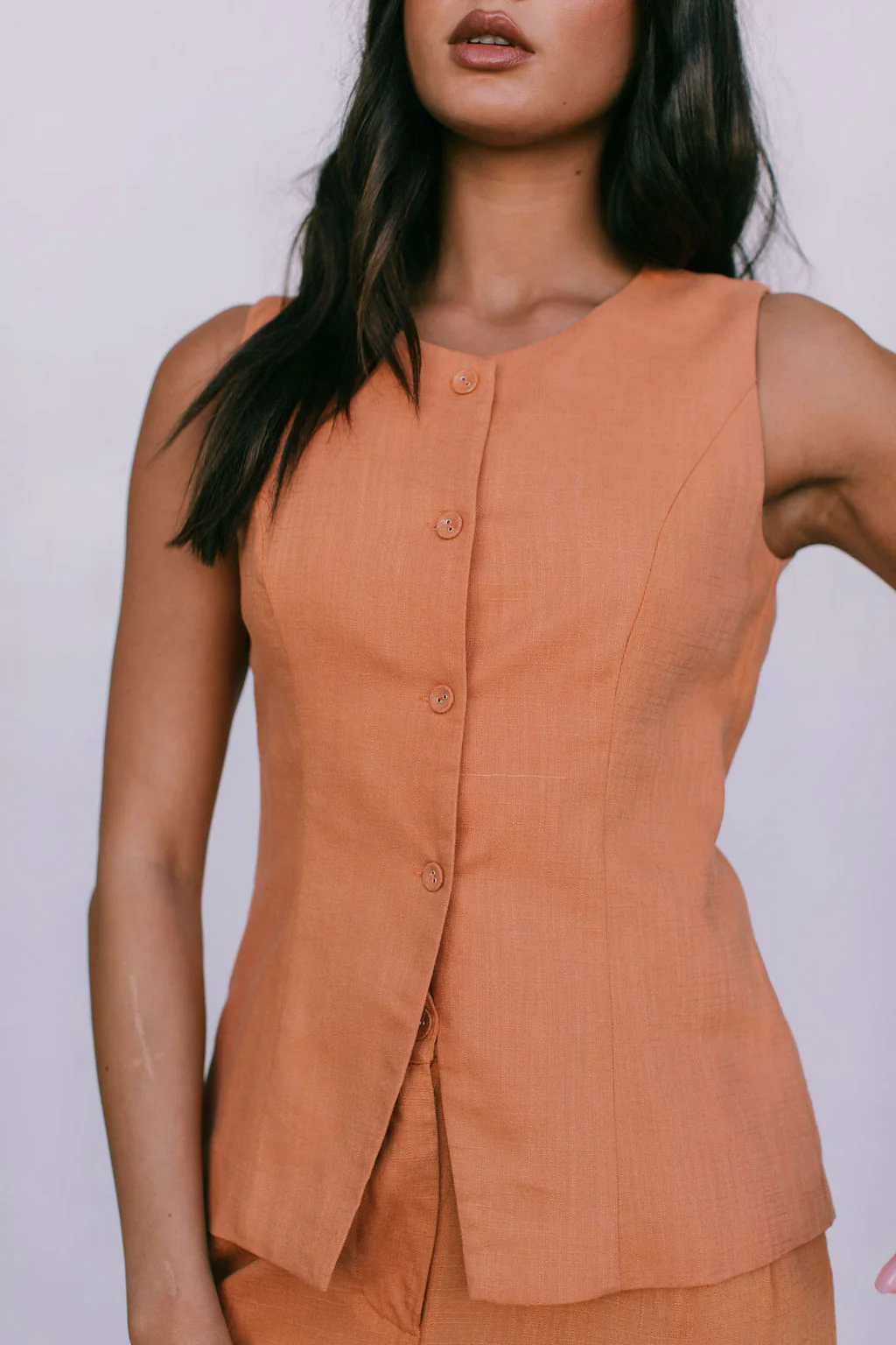 Leo Linen Pants Rust - Image 4