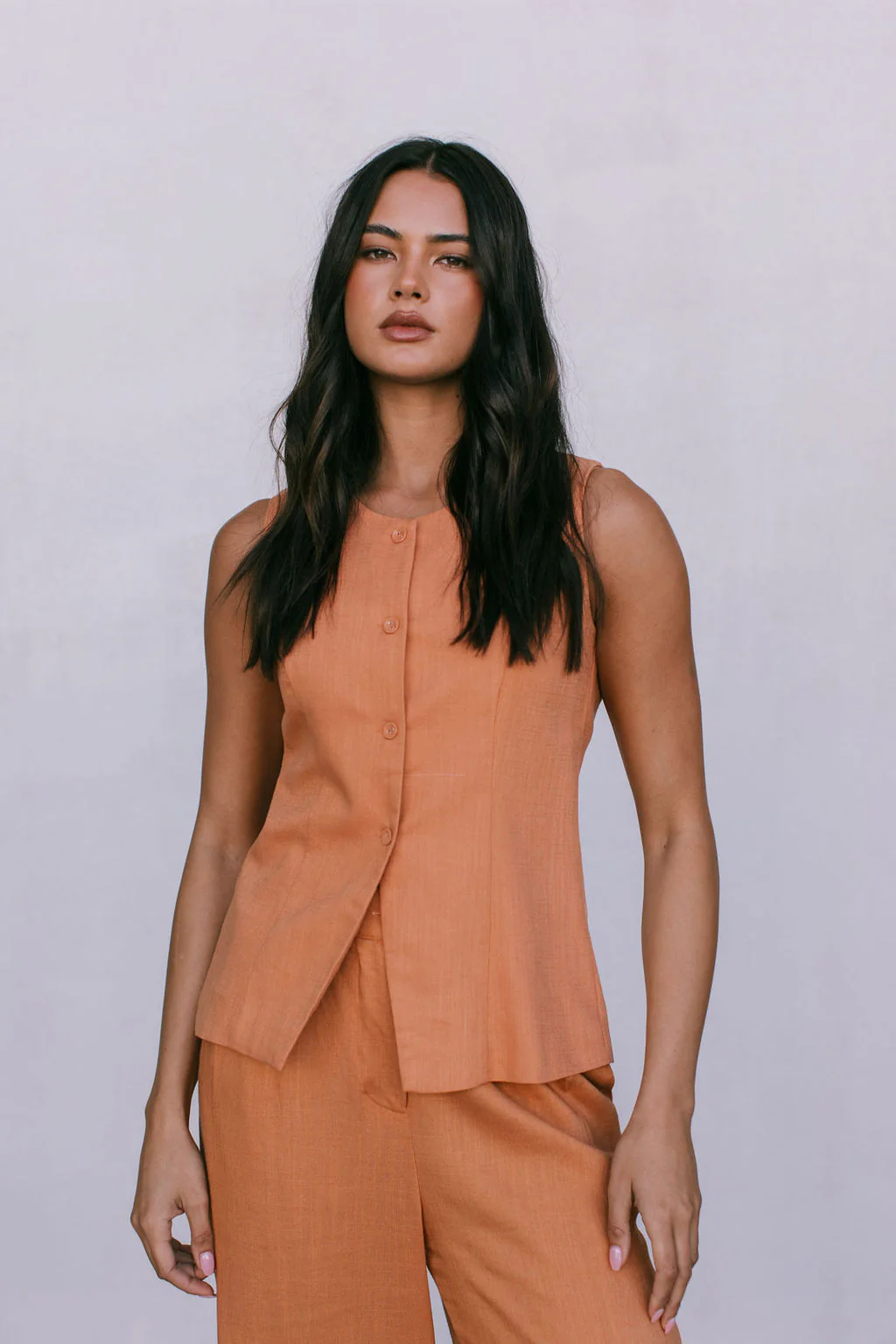 Leo Linen Pants Rust - Image 6