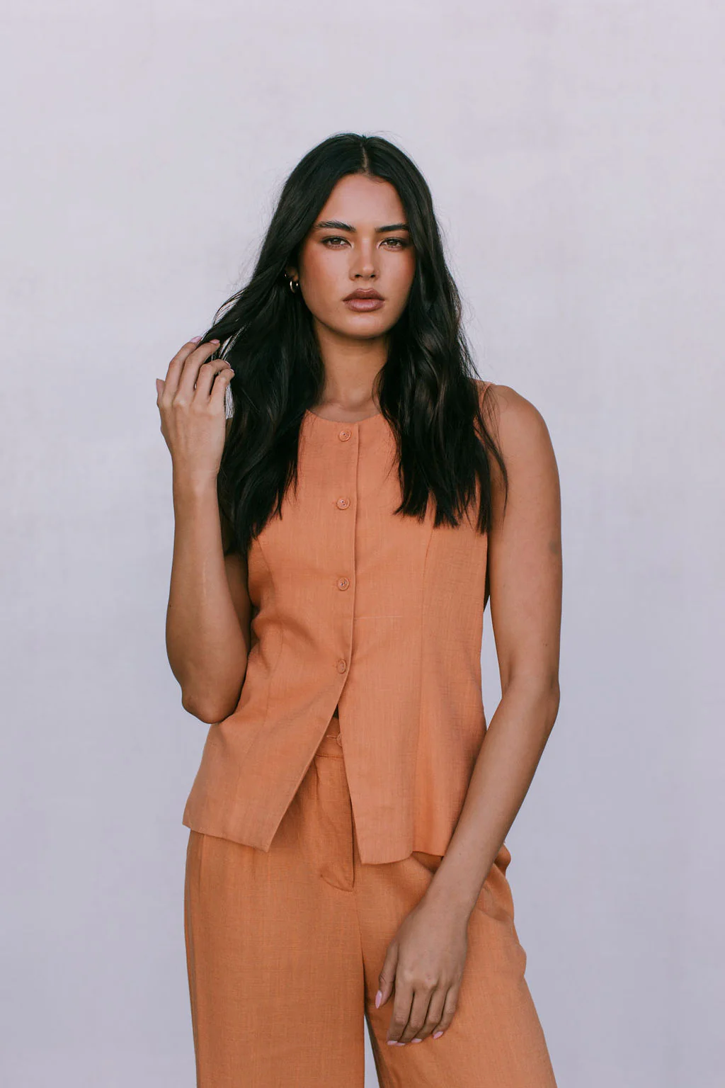 Leo Linen Pants Rust - Image 8