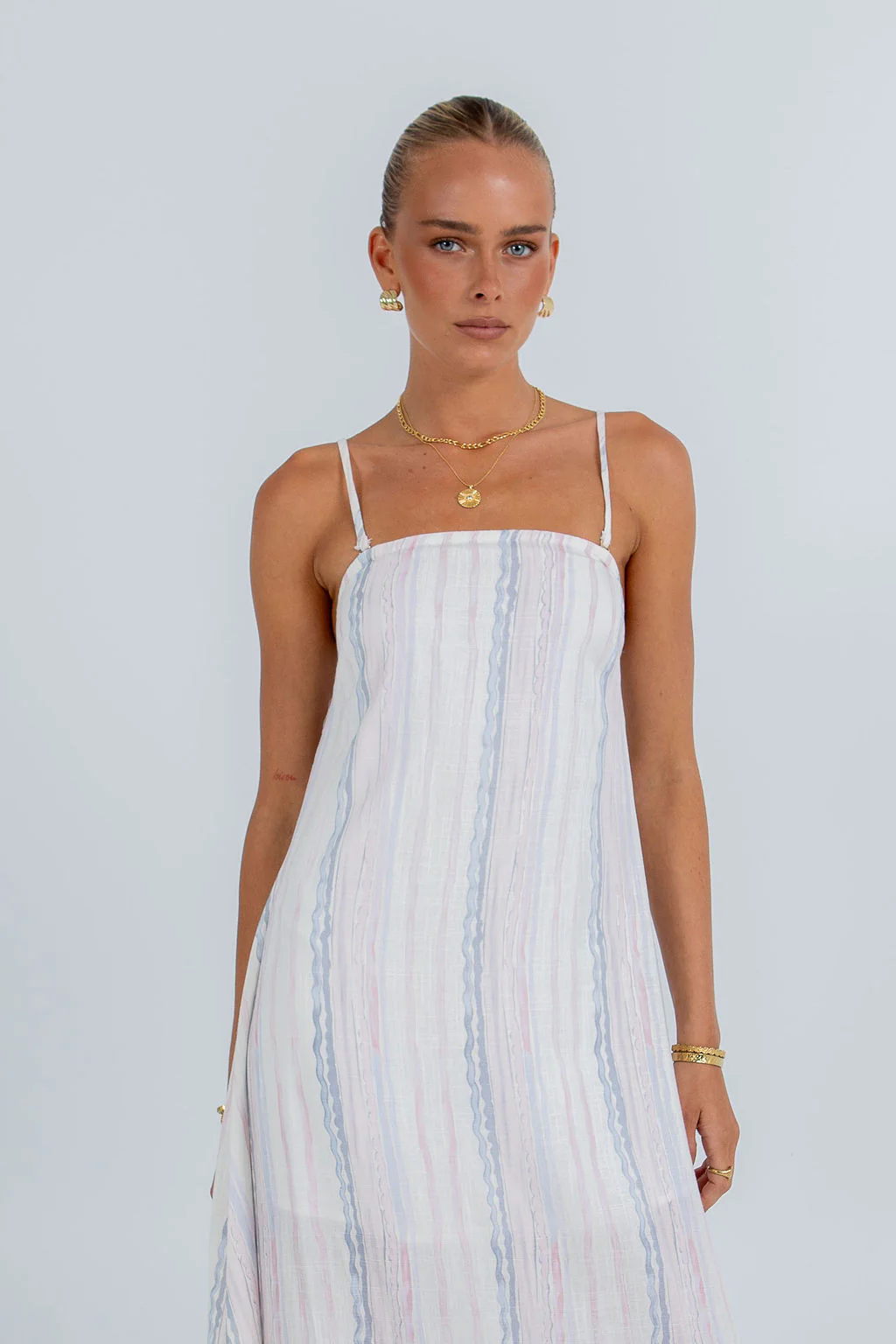 Bevissima Maxi Dress Pastel Stripe - Image 6