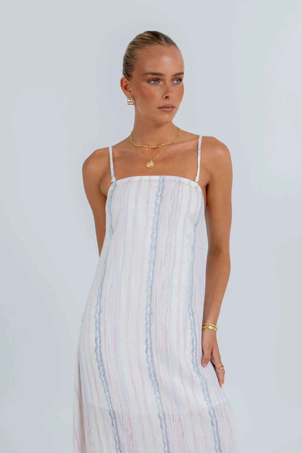 Bevissima Maxi Dress Pastel Stripe - Image 8