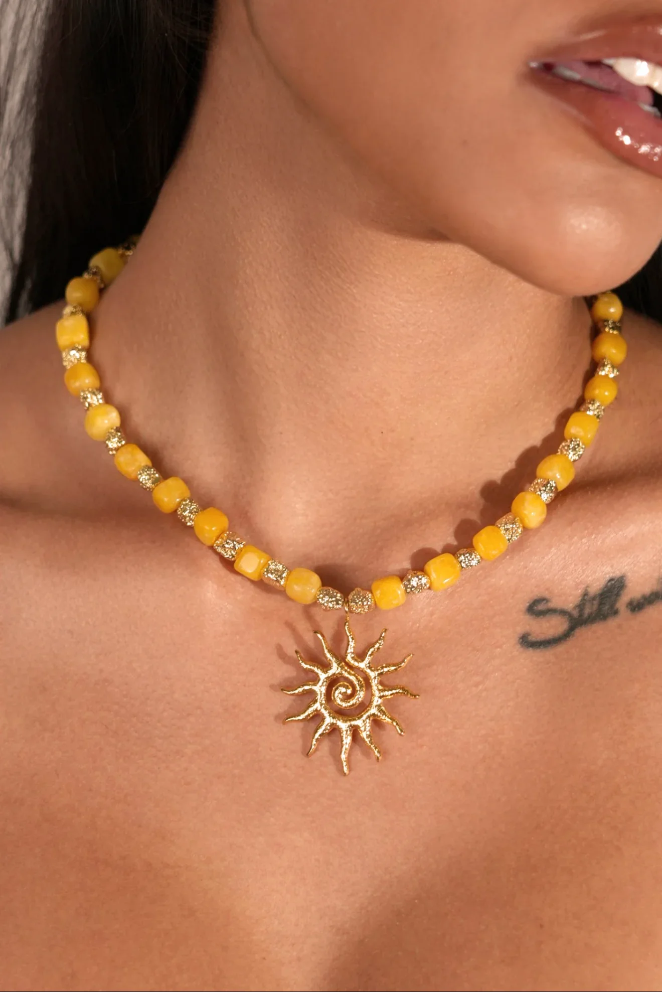 Liora Necklace Gold Sun - Image 2
