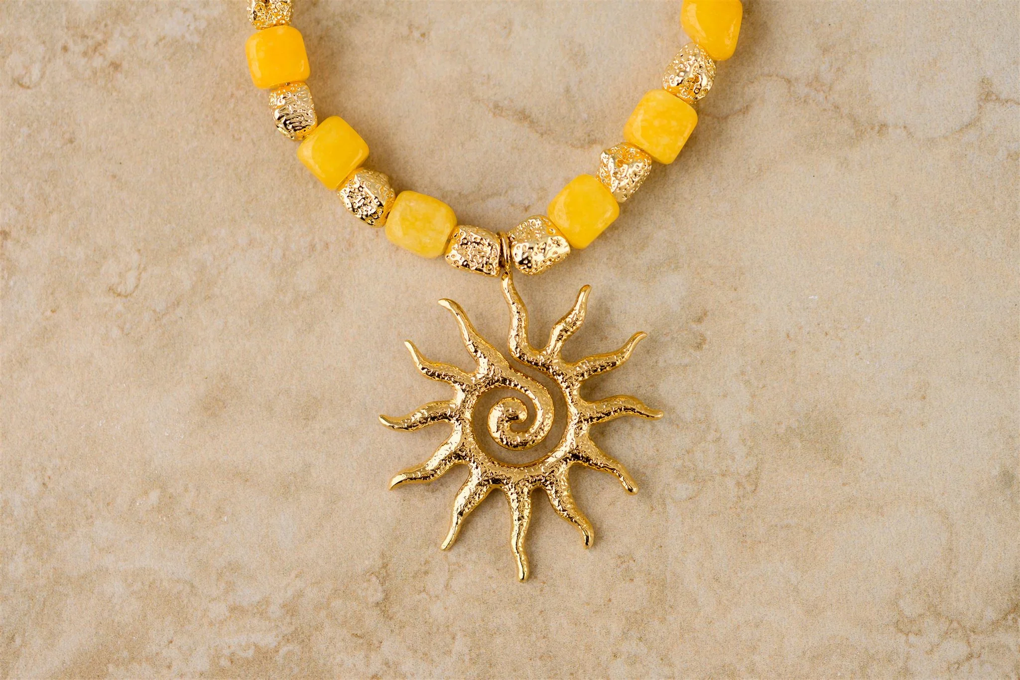 Liora Necklace Gold Sun - Image 3