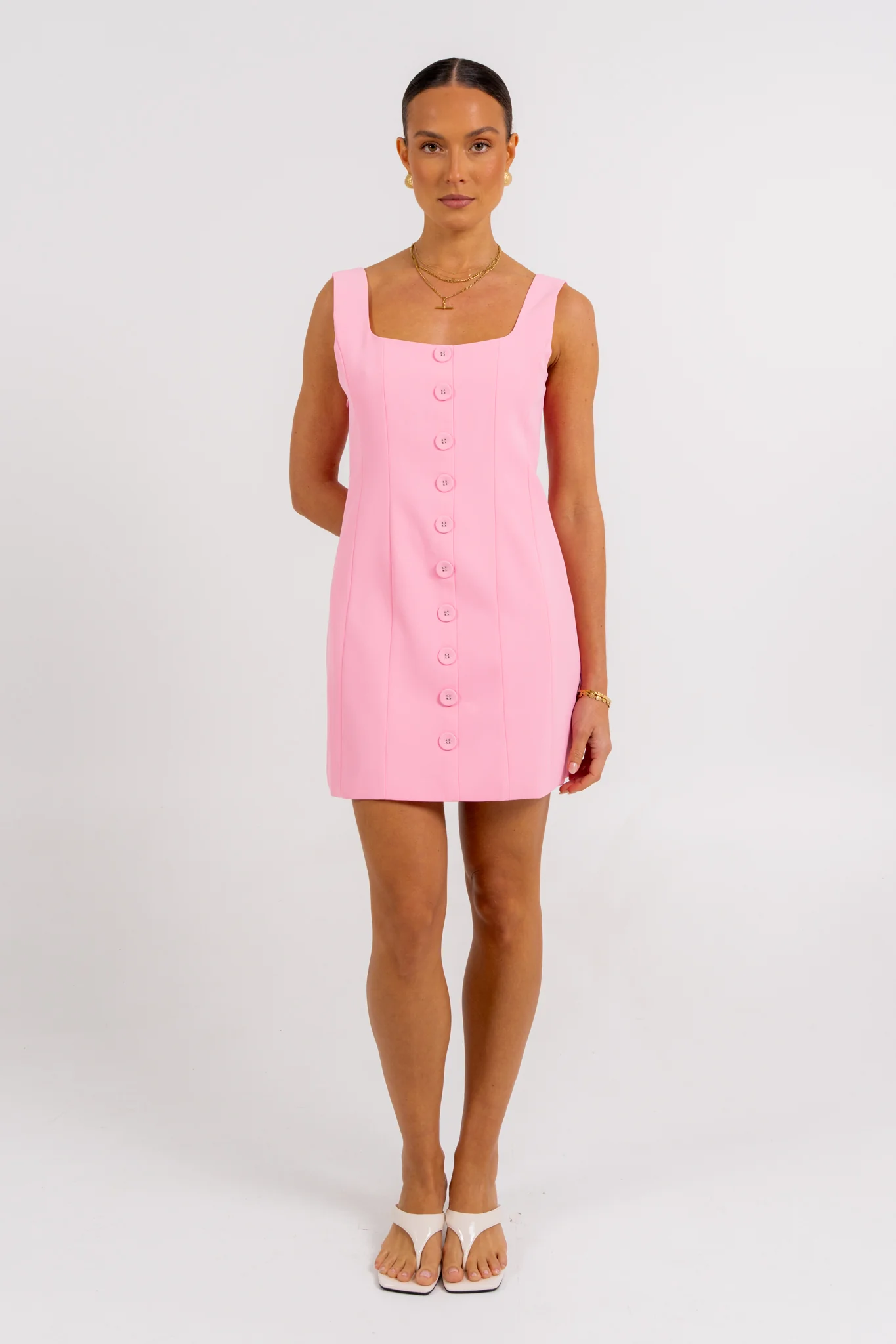 Livia Mini Dress Candy Pink - Image 7