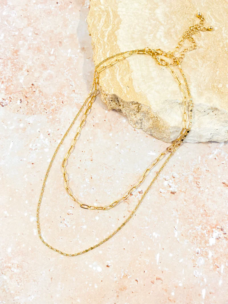 Luna Layered Necklace Gold - Image 2