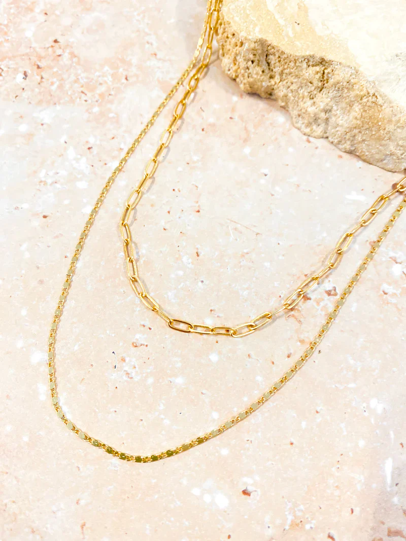 Luna Layered Necklace Gold - Image 5