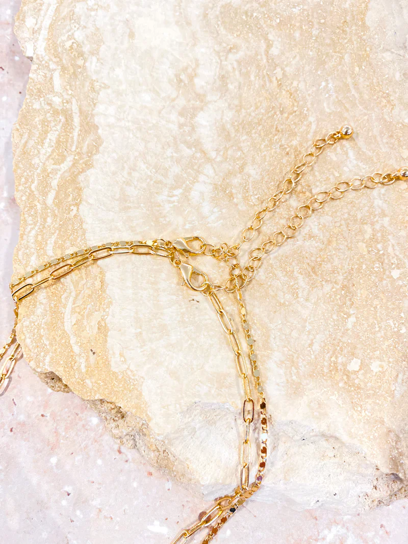 Luna Layered Necklace Gold - Image 7
